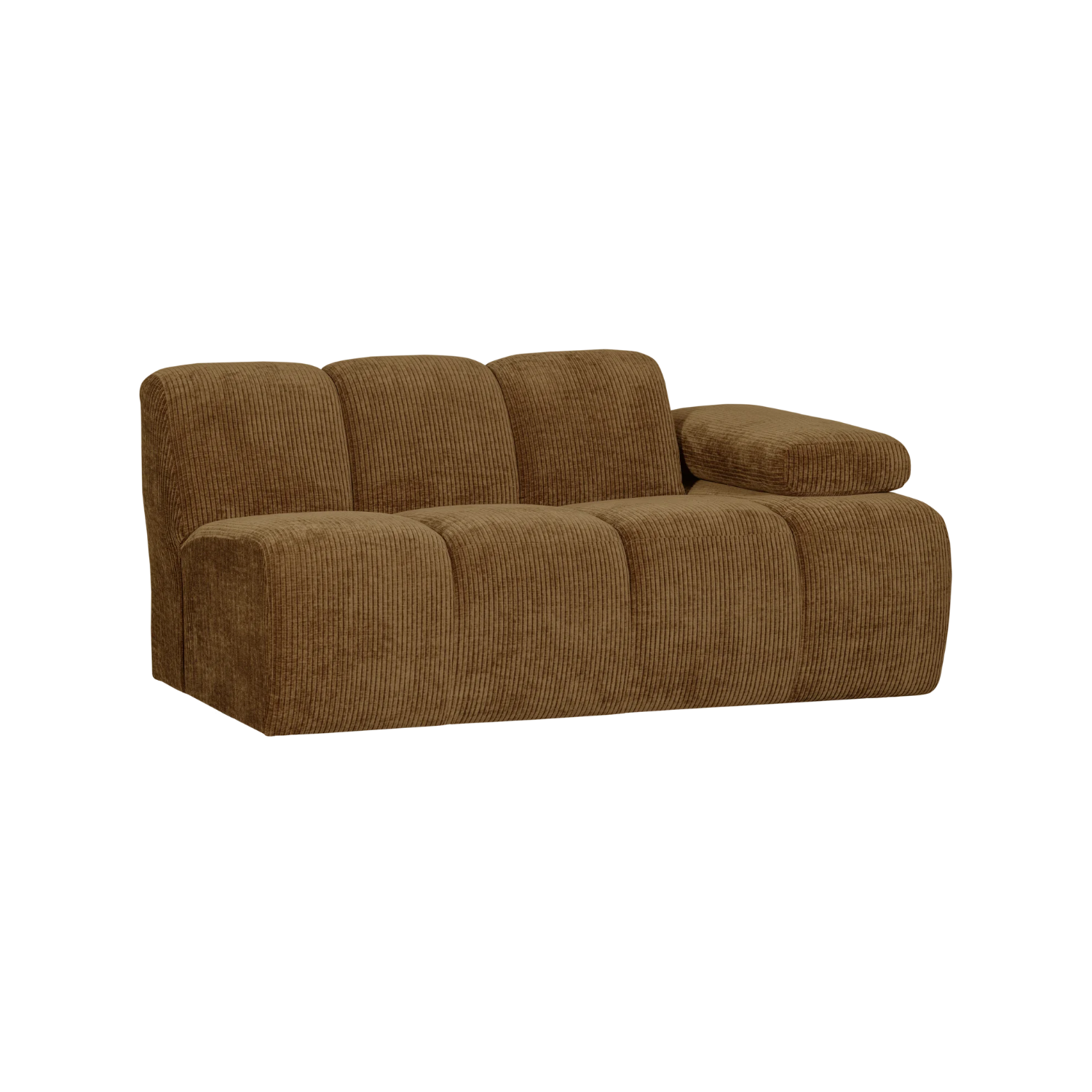 MOJO modular sofa - 1.5-seater right-hand element dark honey corduroy