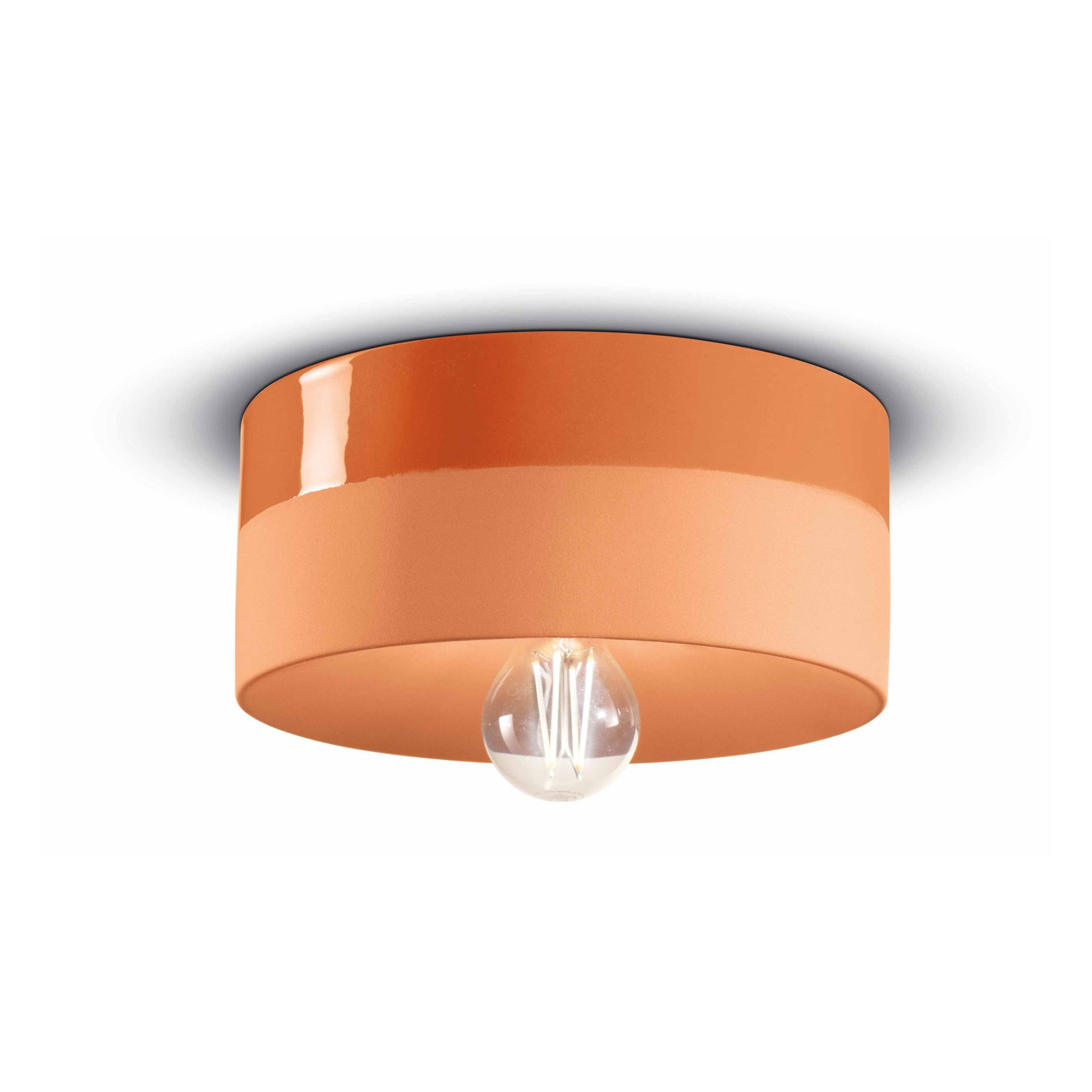 Keramische wandlamp PI oranje