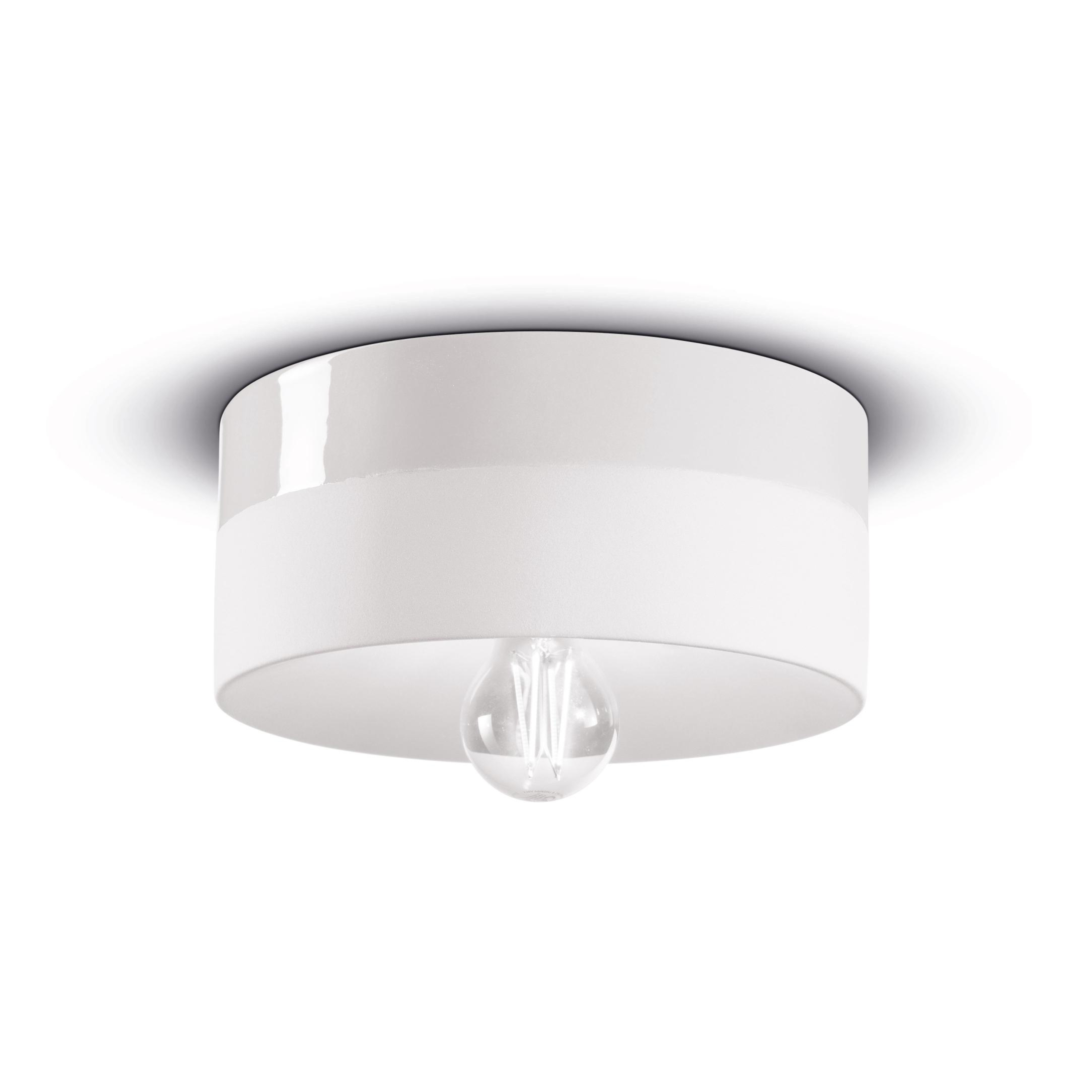 Witte keramische wandlamp PI