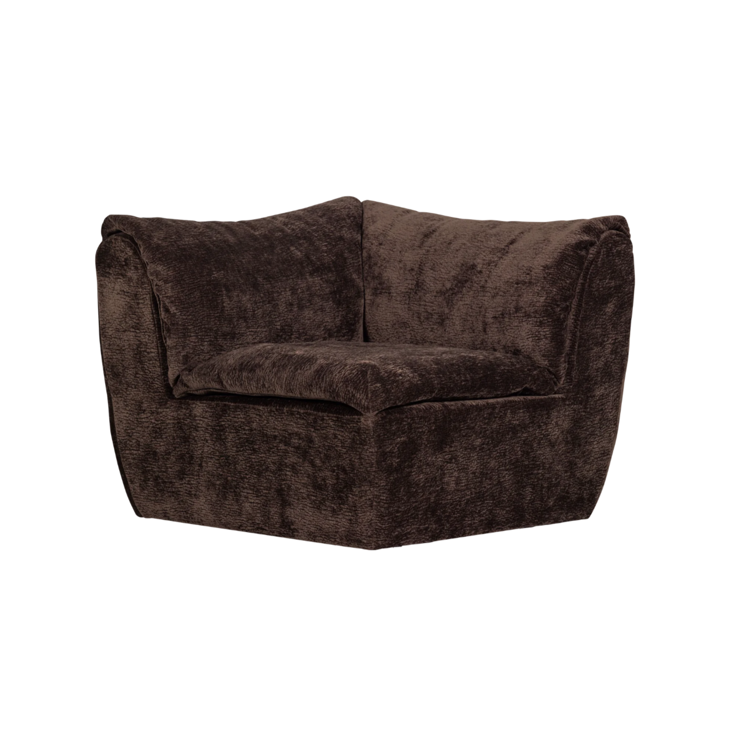 BAGGY 3D Modular Sofa - Dark Brown Corner Element