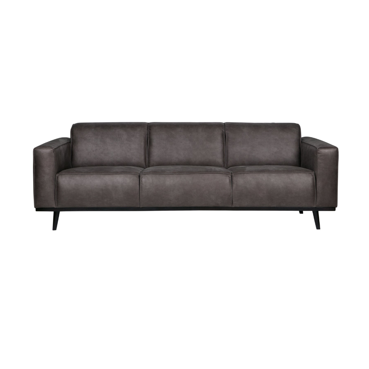 Sofa 3-zits STATEMENT donkergrijs kunstleer