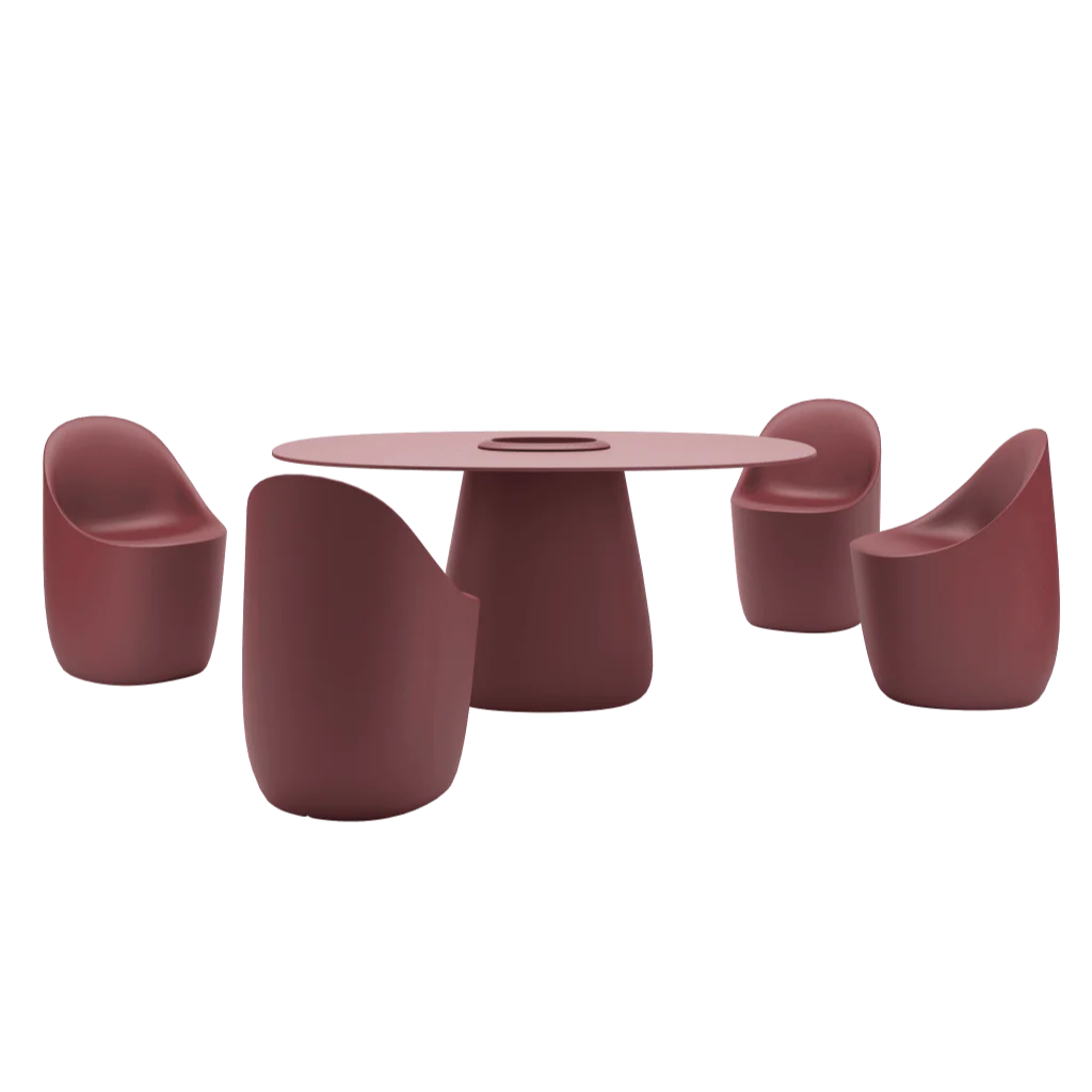 COBBLE outdoor chair in burgundy