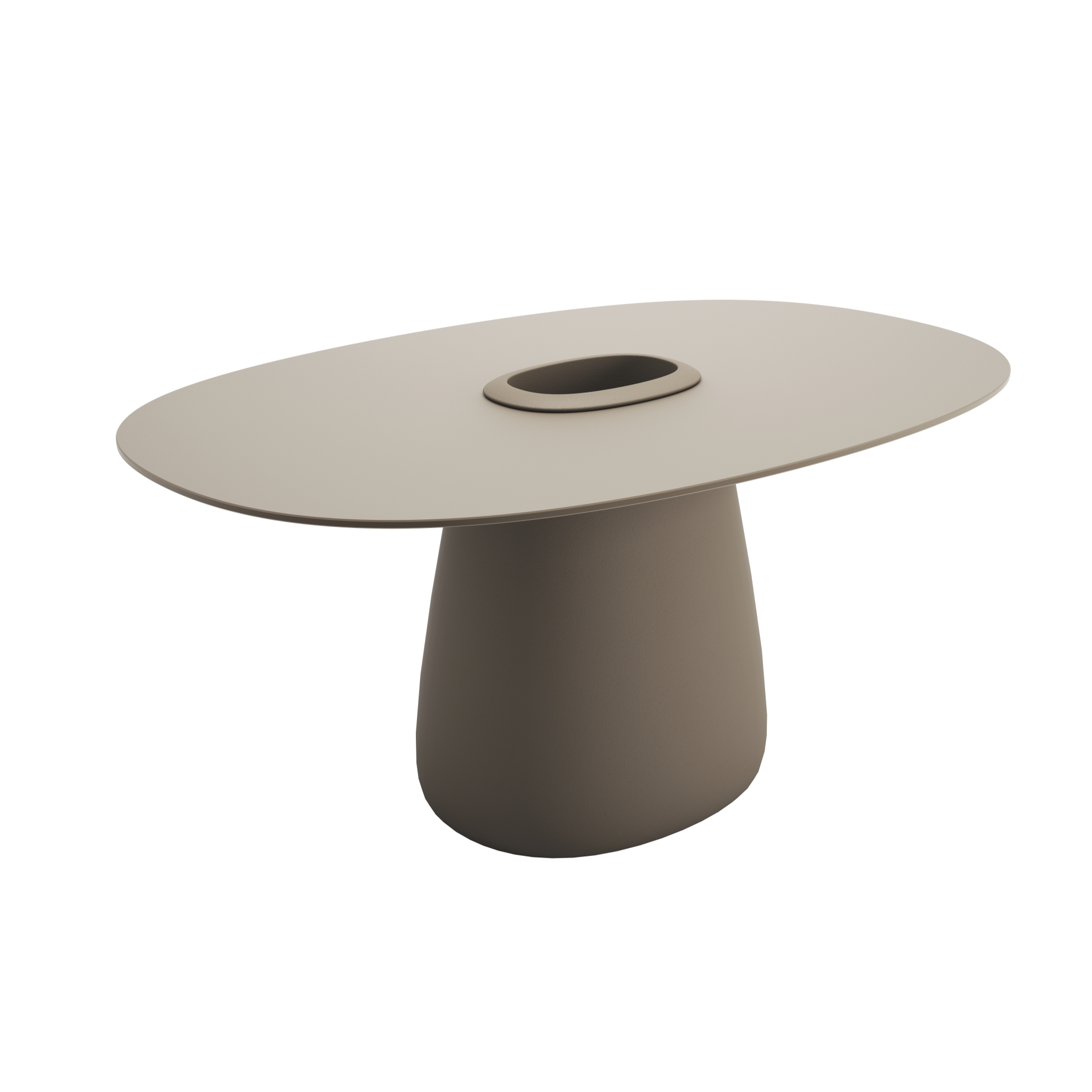 Gartentisch mit Behälter COBBLE taupe