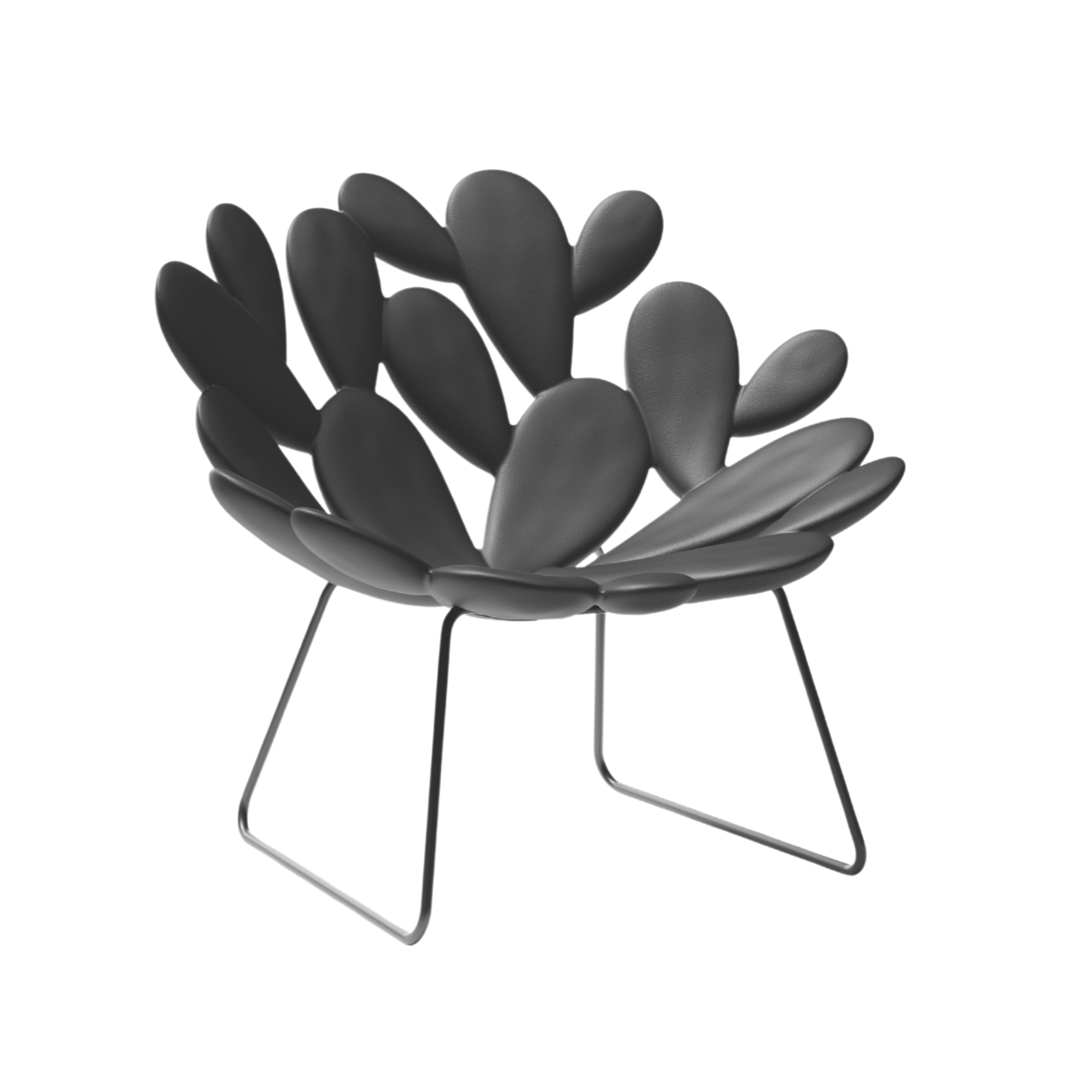 Gartenstuhl FILICUDI schwarz mit Kufenbasis