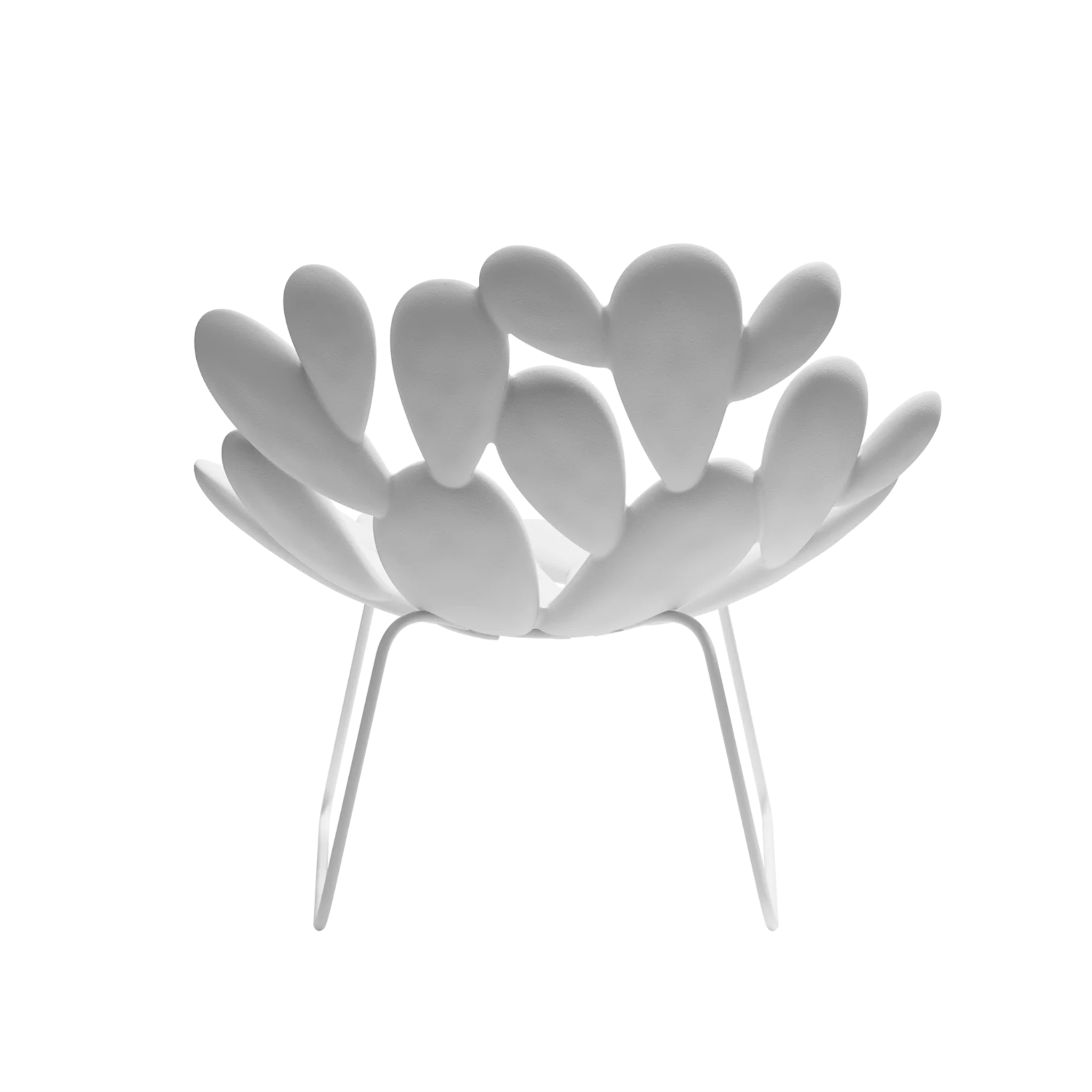 FILICUDI white garden armchair with sled base
