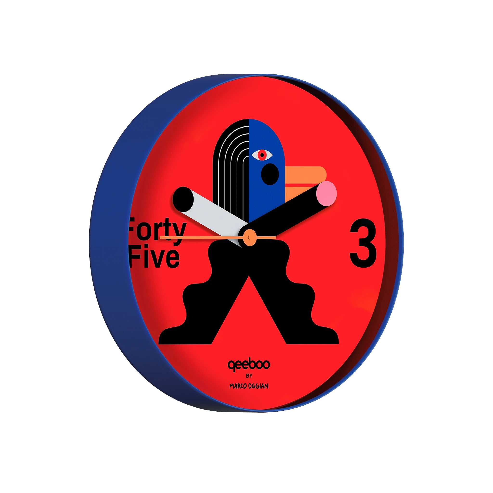 JOE QUACK red wall clock