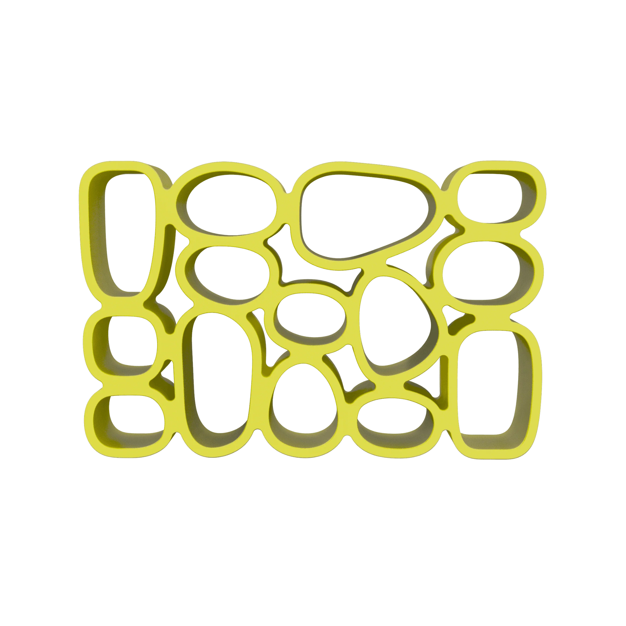 Boekenkast KOIBUCHI mosterdgeel