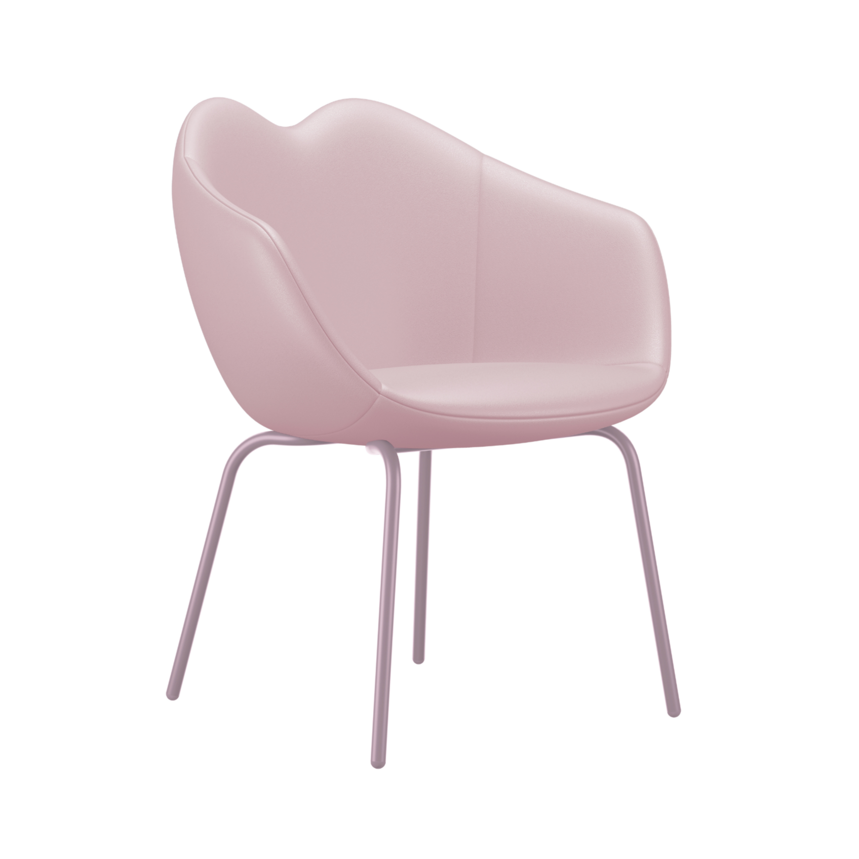 Roze leren fauteuil XOXO
