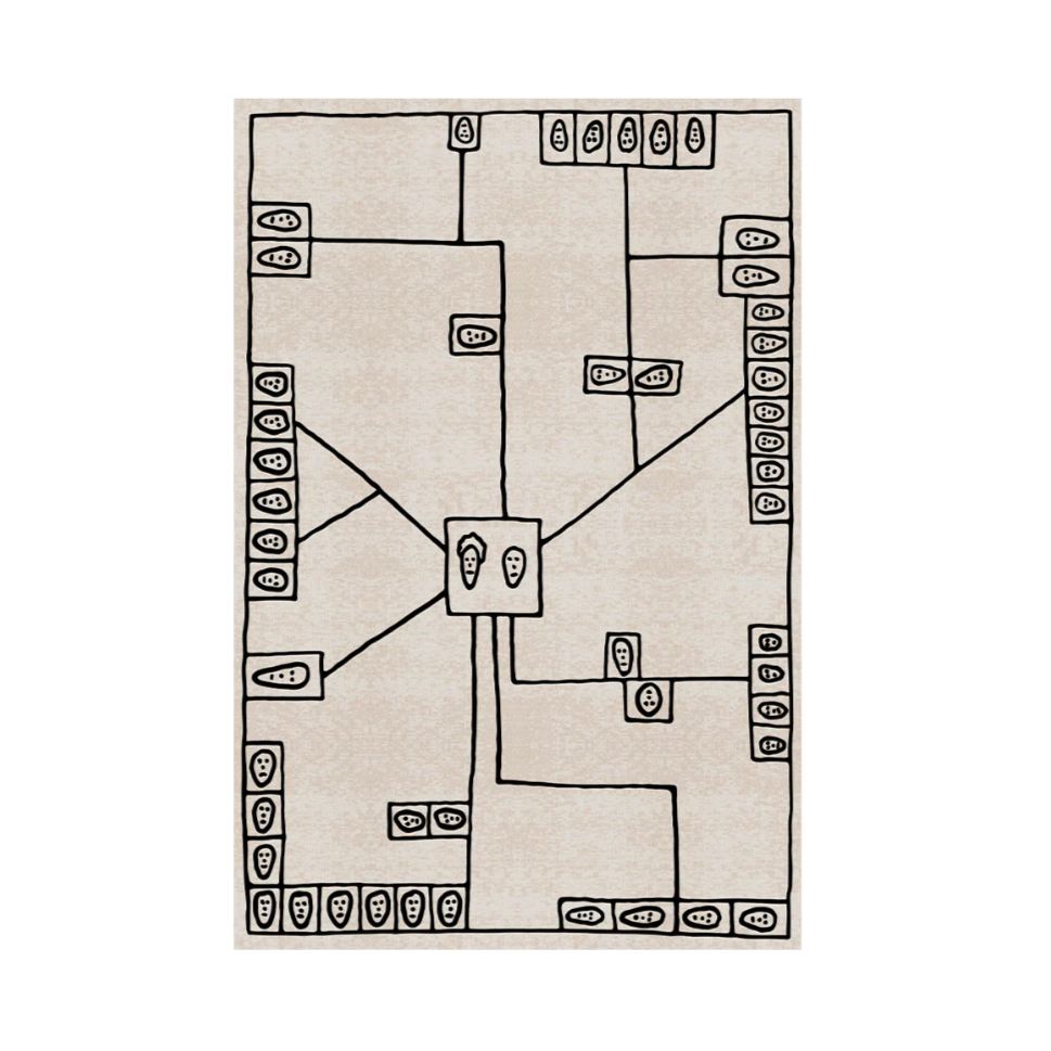 Rechteckiger Teppich MAP beige