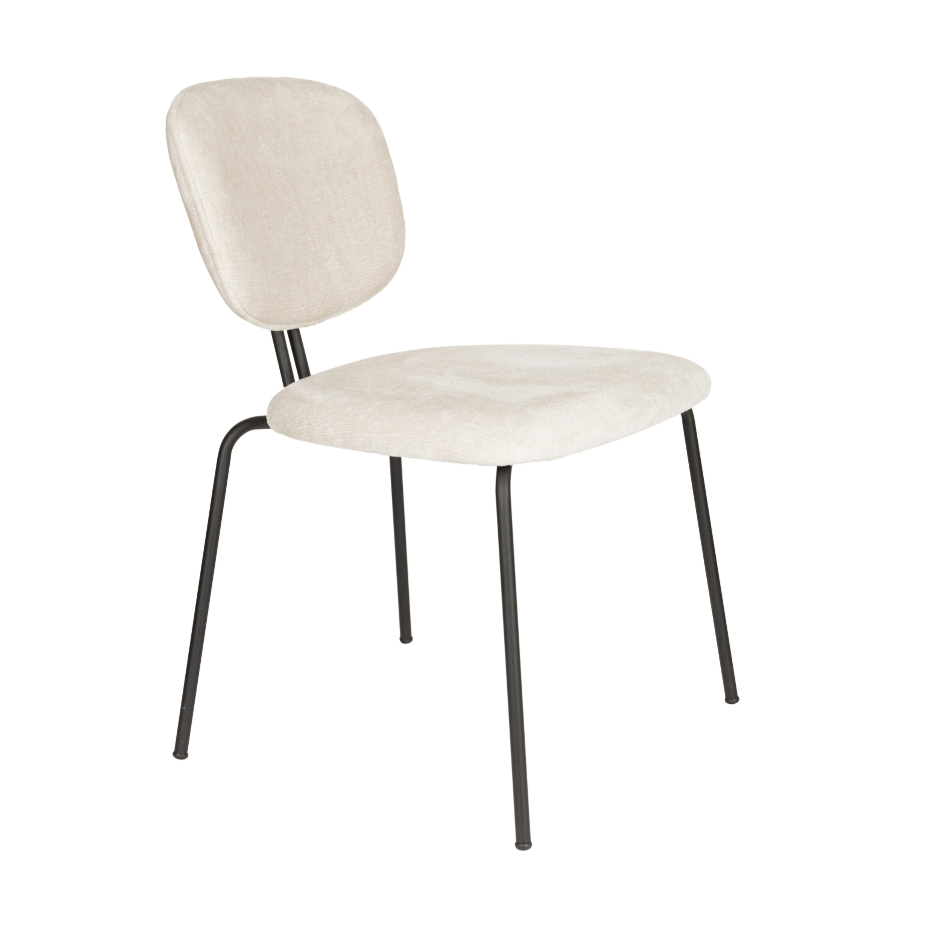 BOUTON Chair White with Black Base