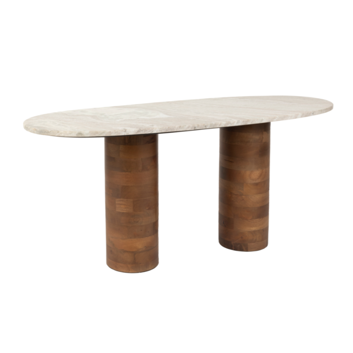 Ronde KOUK salontafel van mango-hout