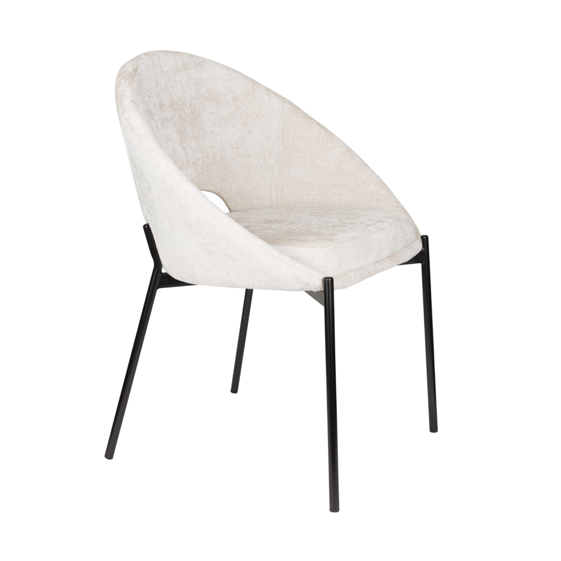 DANDO Chair white with black base