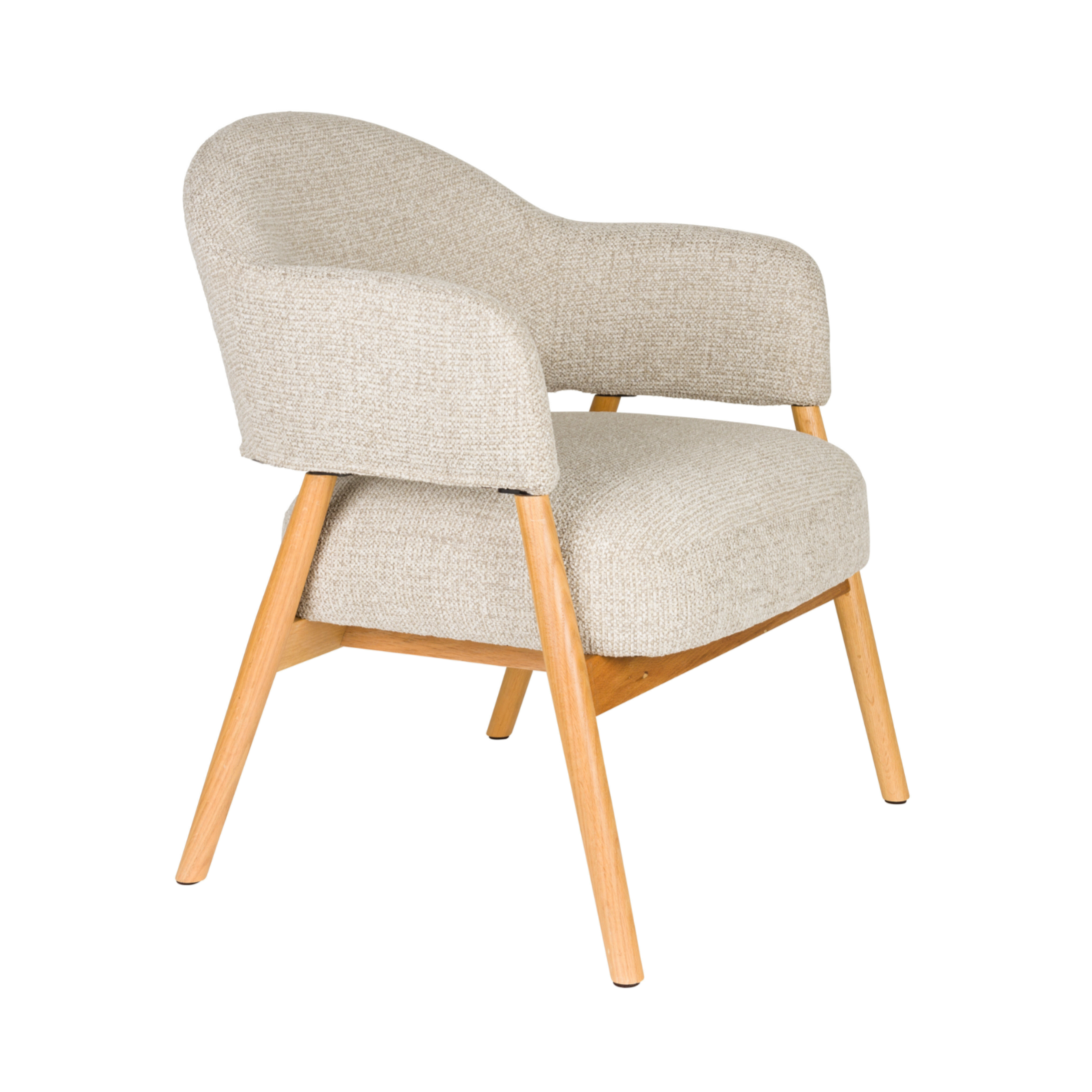 Sessel INDY beige mit Holzgestell