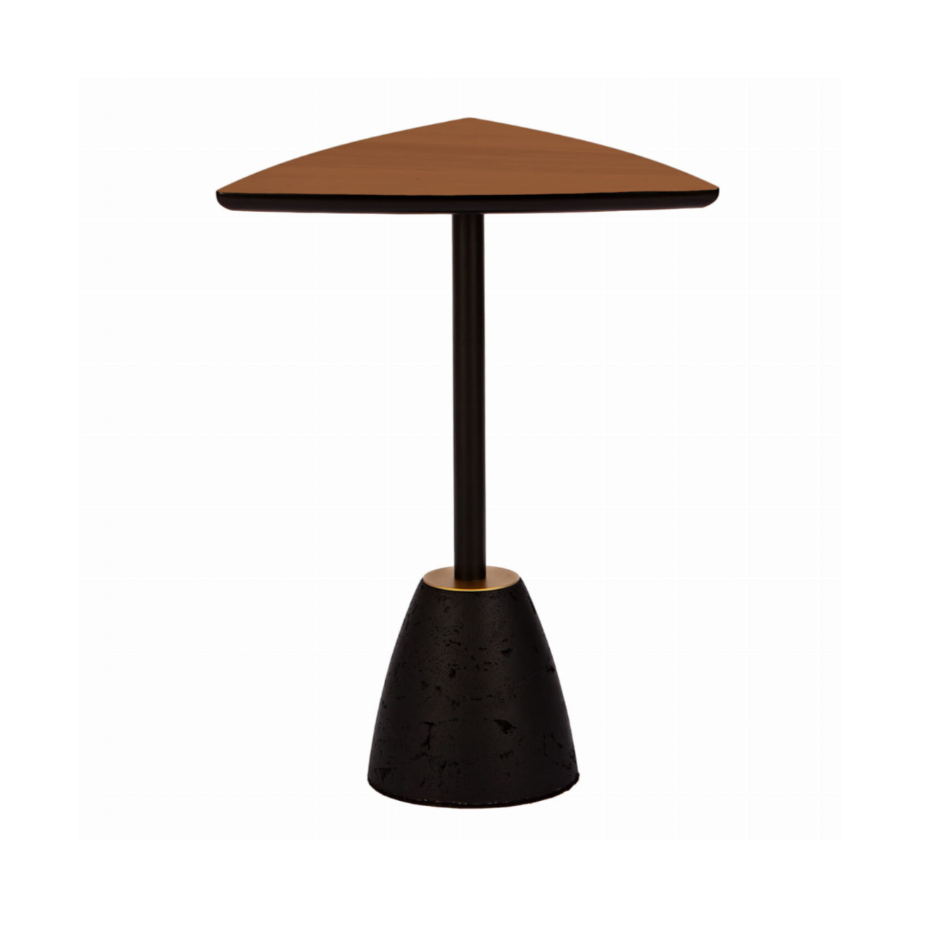 Koffietafel CONCRI notenhout met betonnen basis