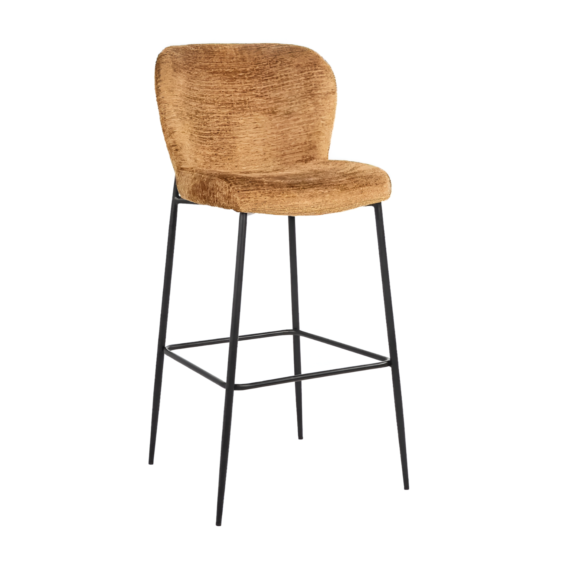 Hoge barkruk DARBY bruin met zwarte voet