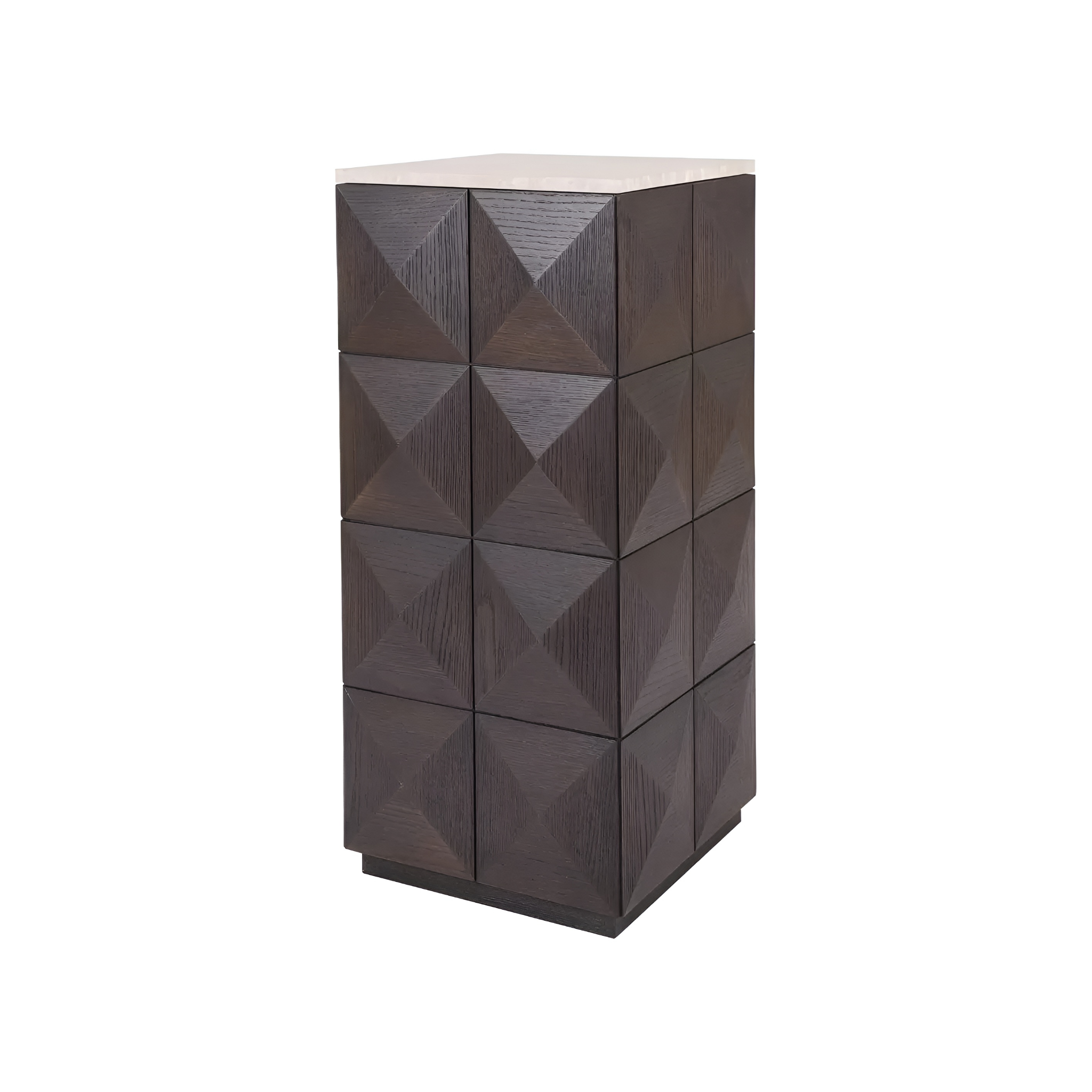 Bijzettafel CLAREMONT bruin met beige blad