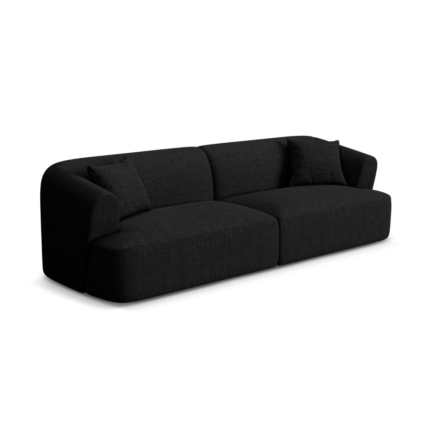 Sofa 4-persoons CAMPI zwart sjaal