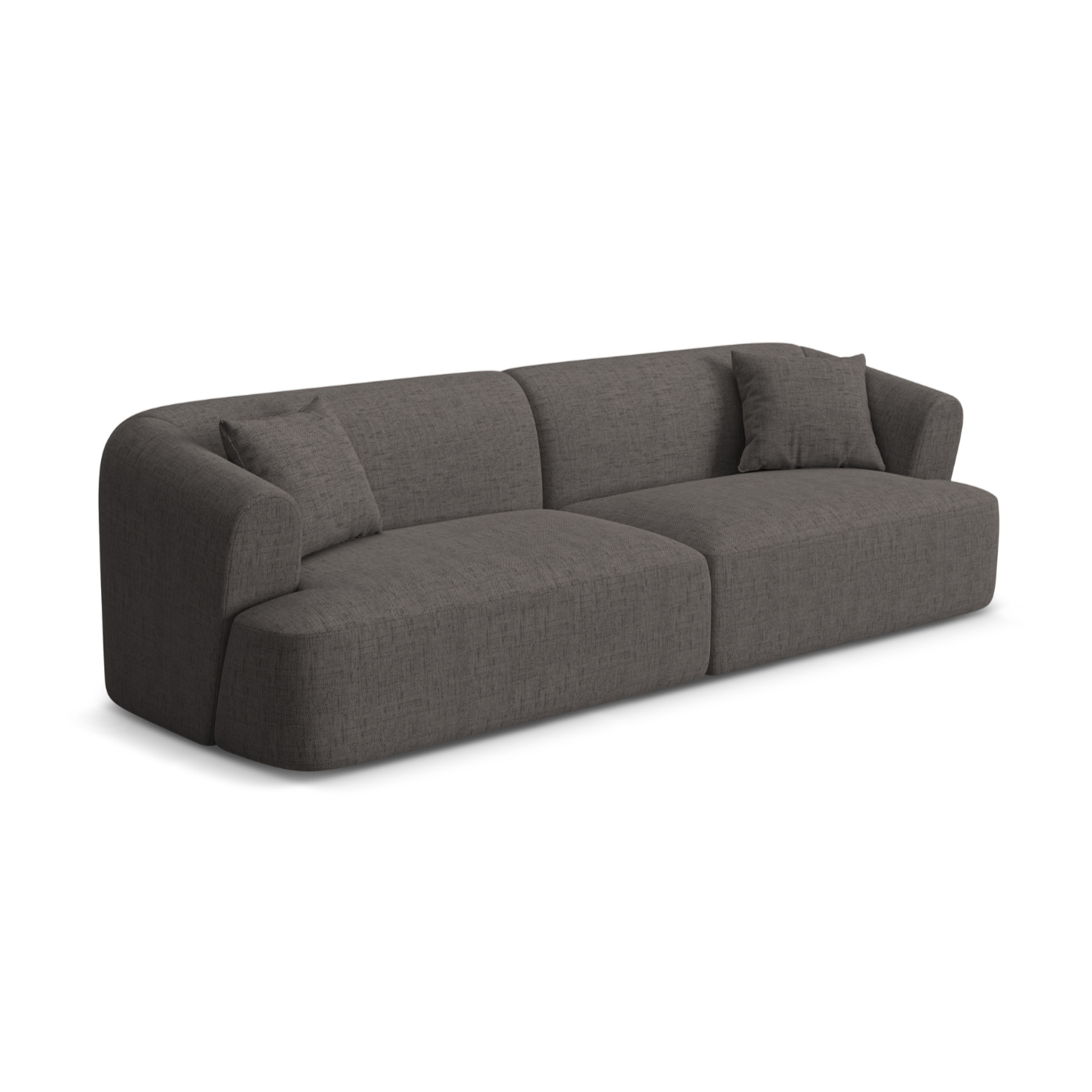 4-seater CAMPI sofa gray chenille