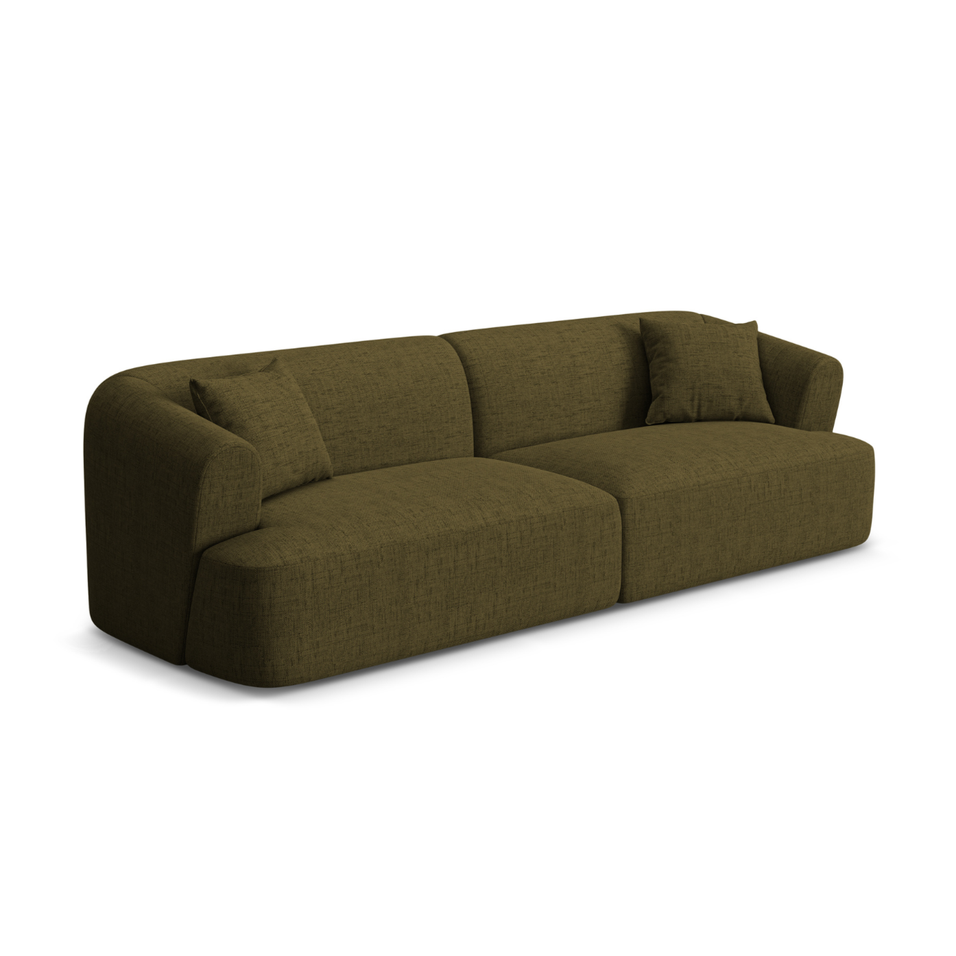 4-seater CAMPI sofa green chenille