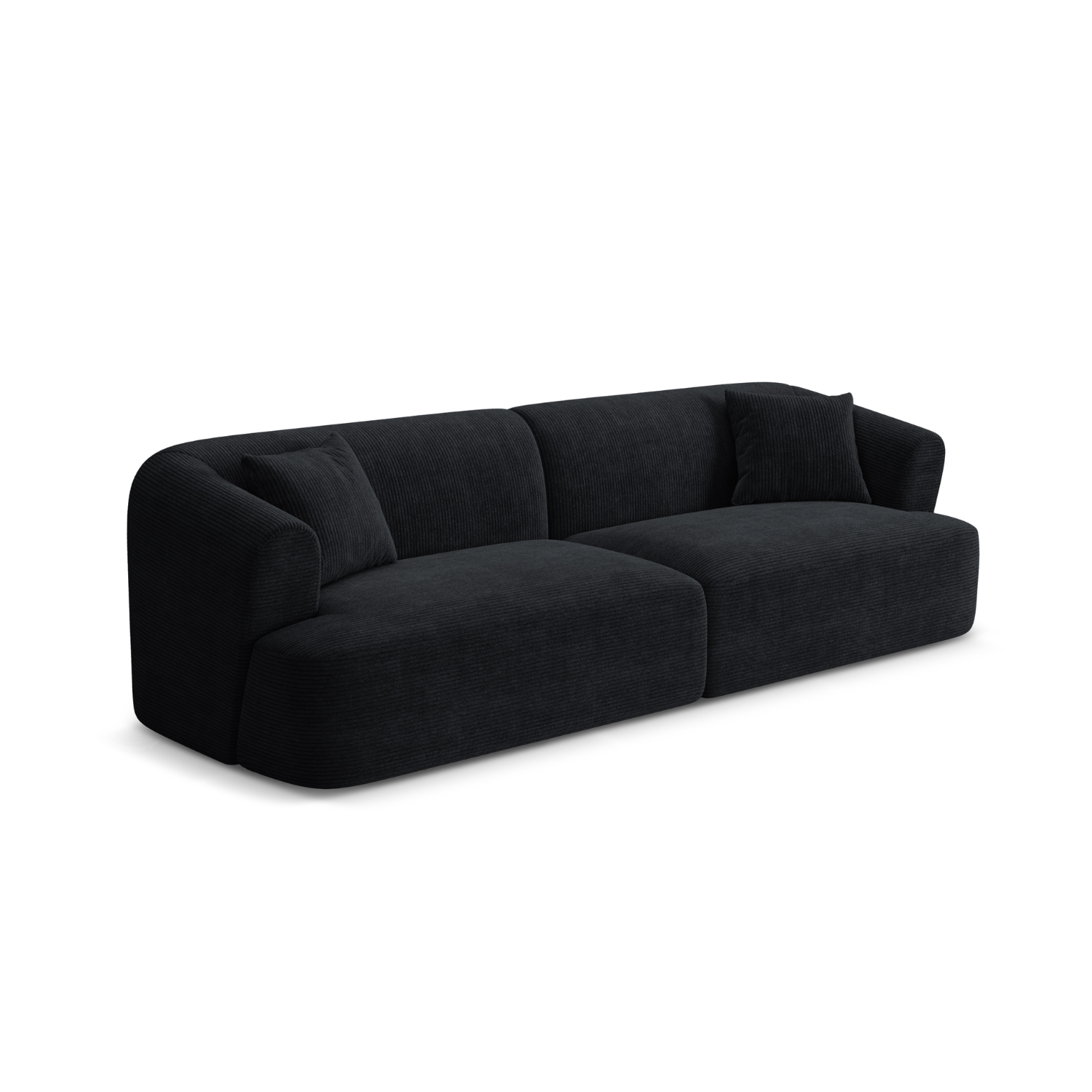 Sofa voor 4 personen CAMPI zwart fluweel