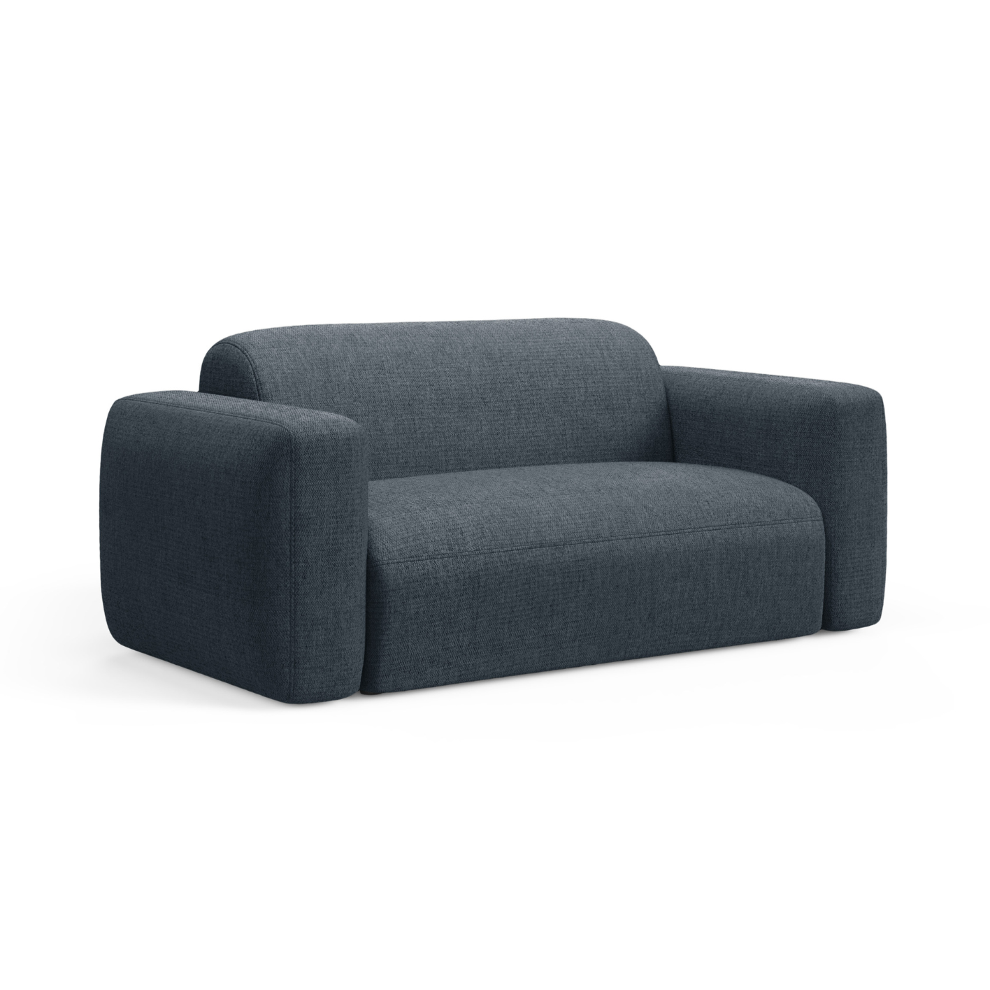 Sofa 2-zits STRINO blauwe chenille