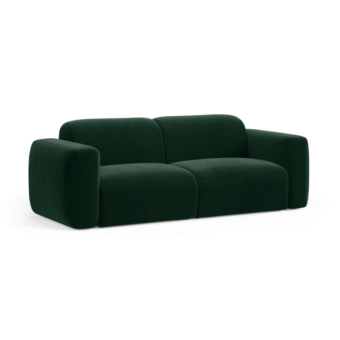 STRINO 3-seater velvet sofa bottle green