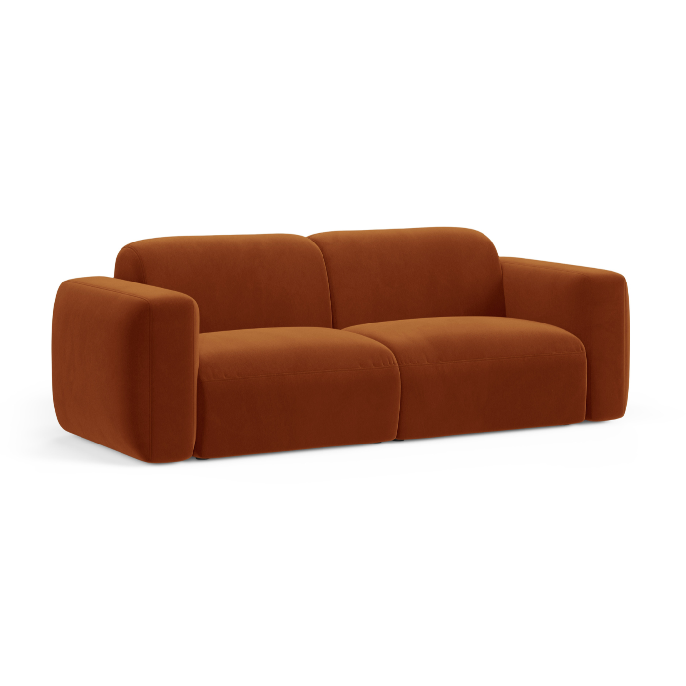Sofa van fluweel 3-zits STRINO terracotta