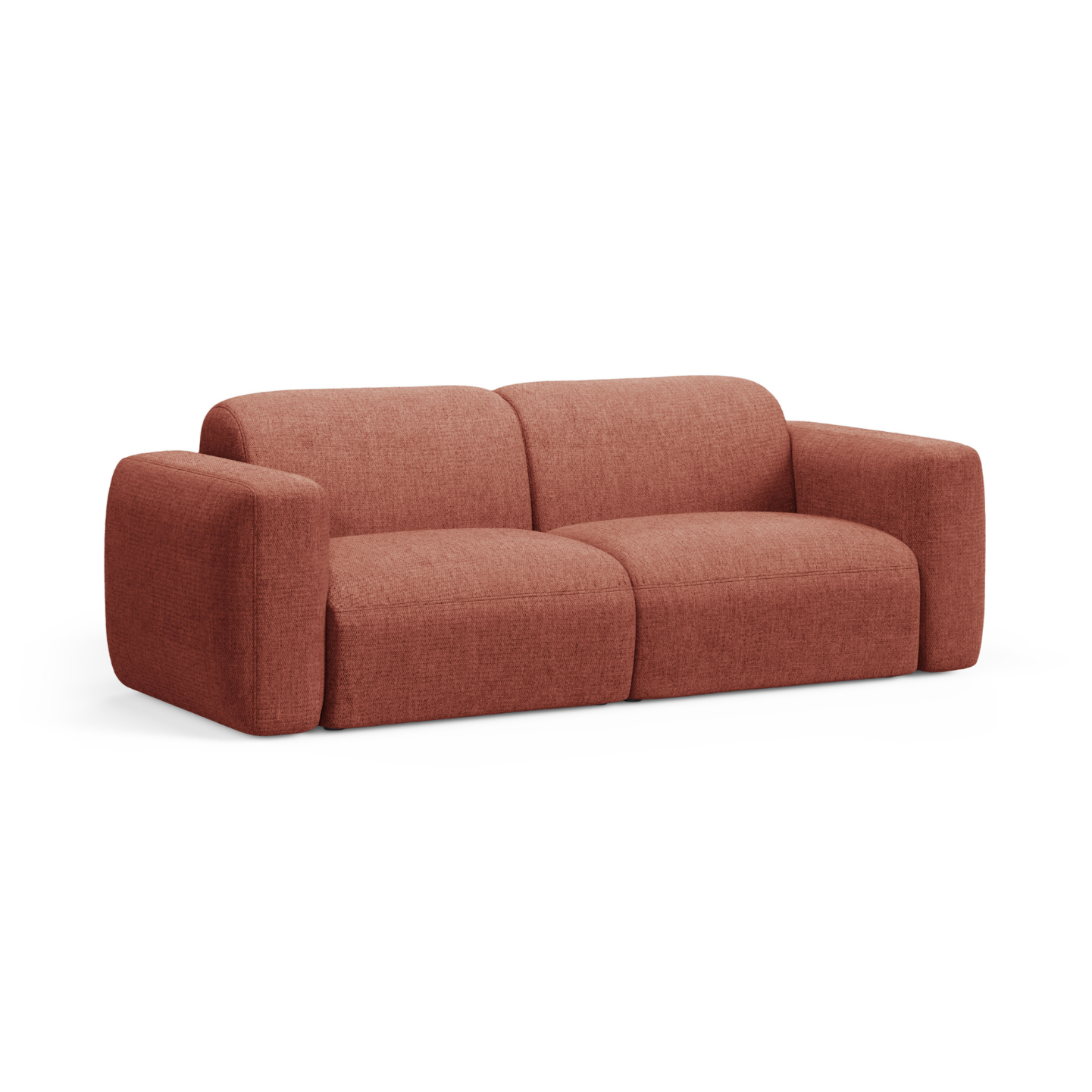 Sofa 3-Sitzer STRINO korallenfarbener Chenille