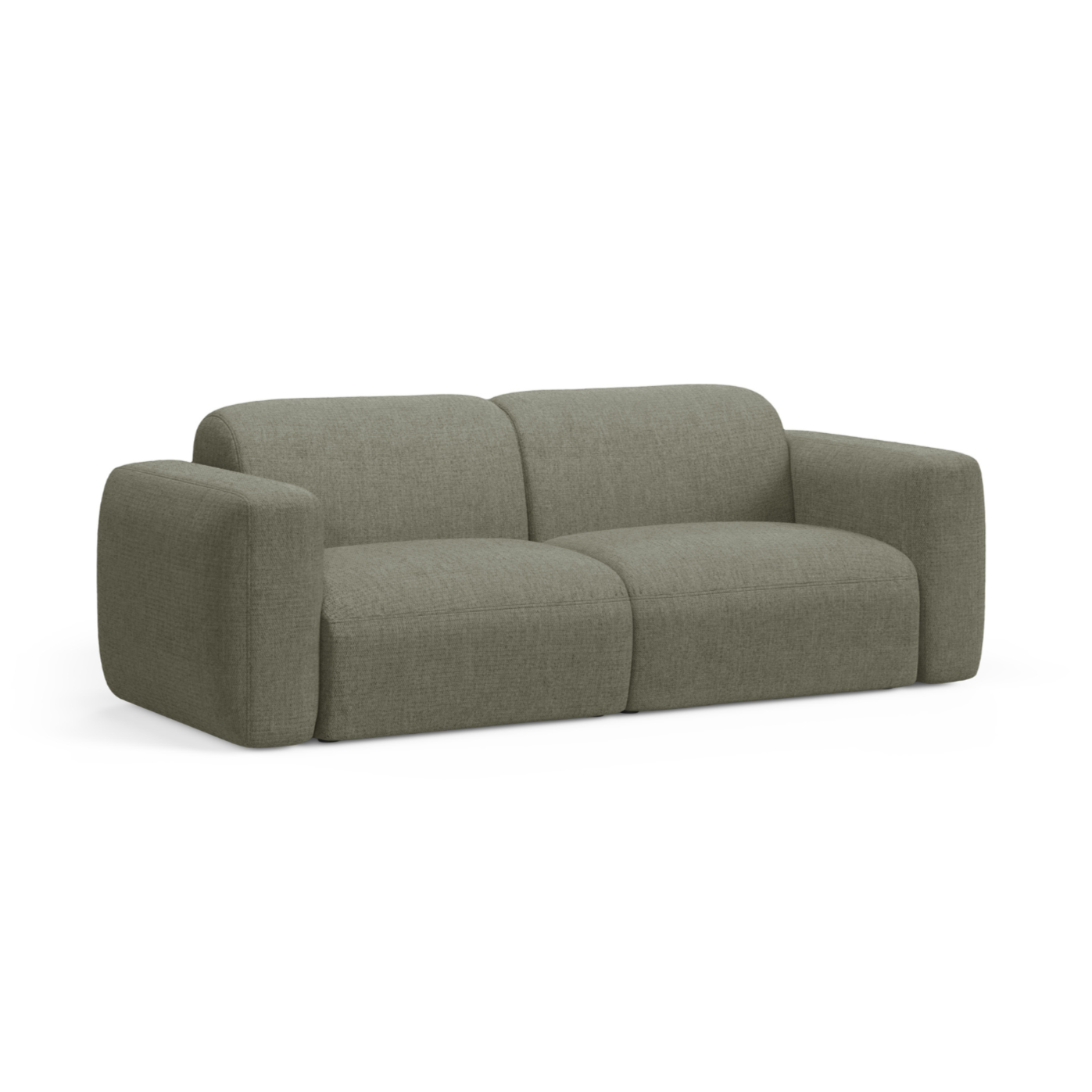 Sofa 3-Sitzer STRINO olivgrüner Chenille