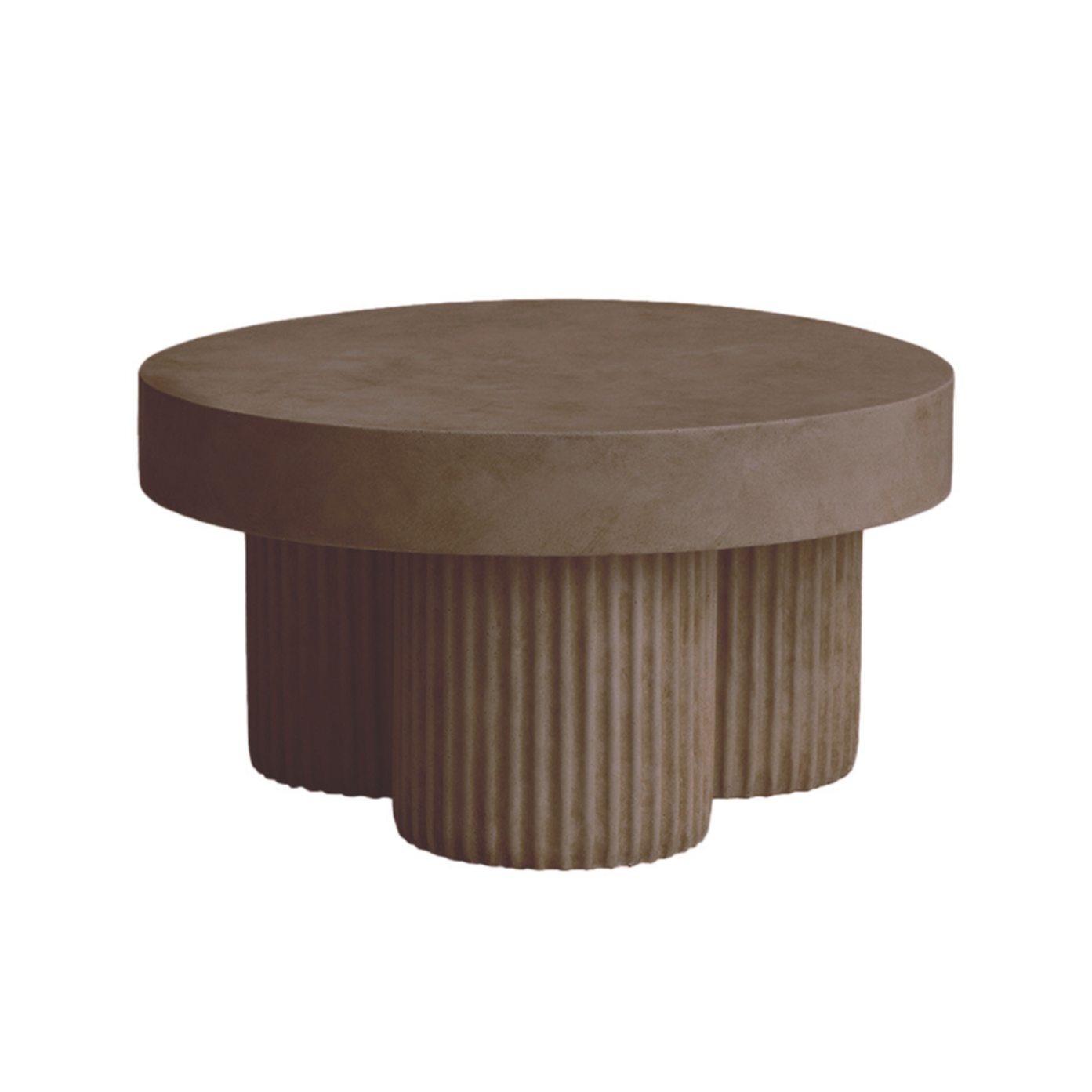 Ronde bijzettafel GEAR bruin beton
