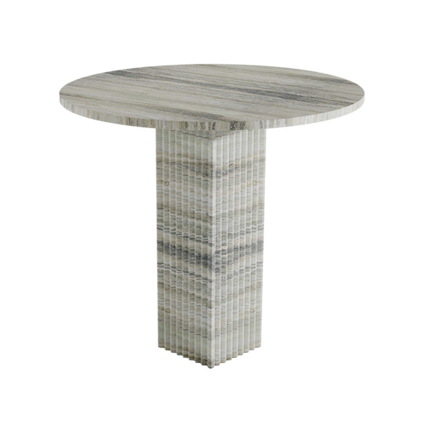 Runder Tisch SOHO grauer Travertin