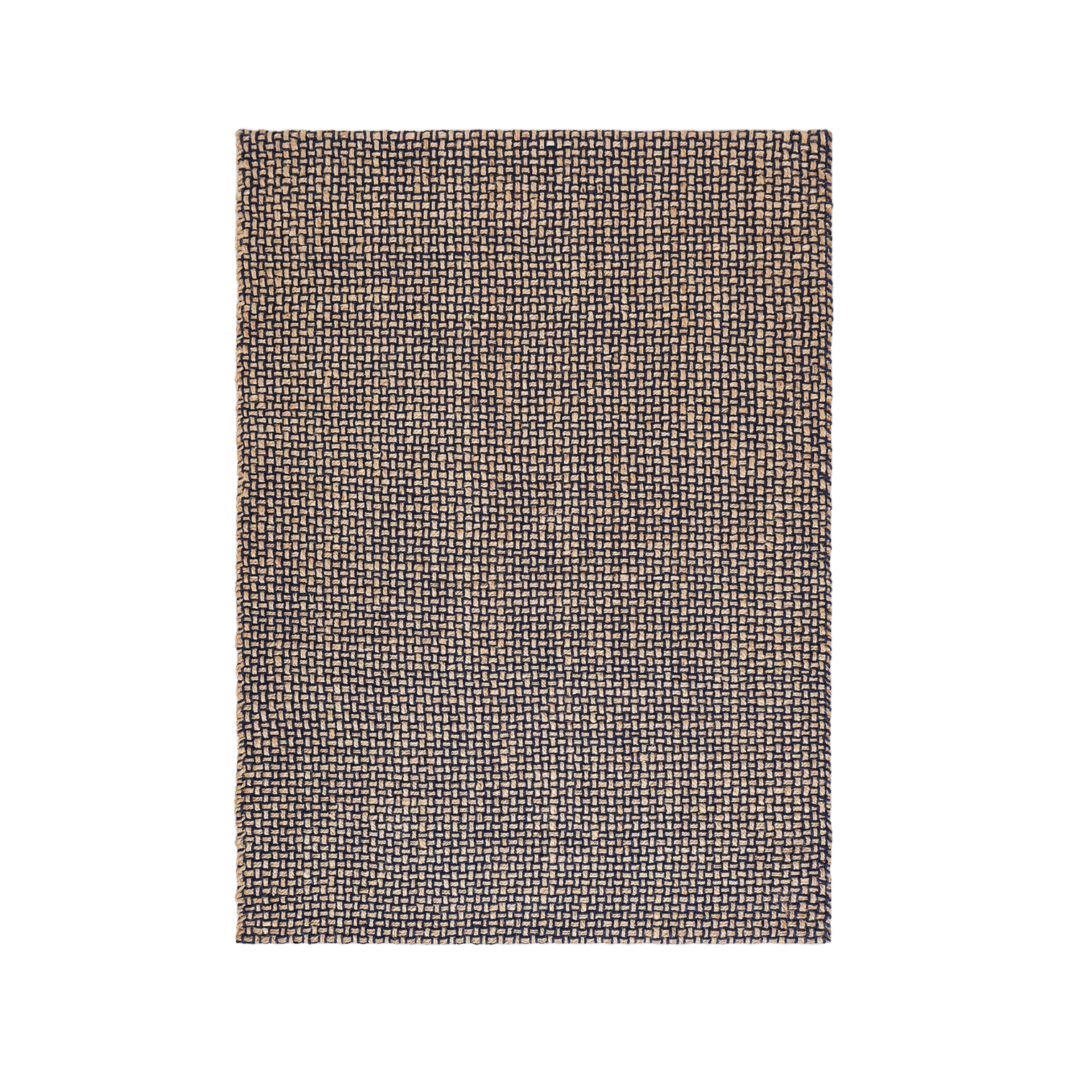 Teppich WEAVE dunkelblau mit beige