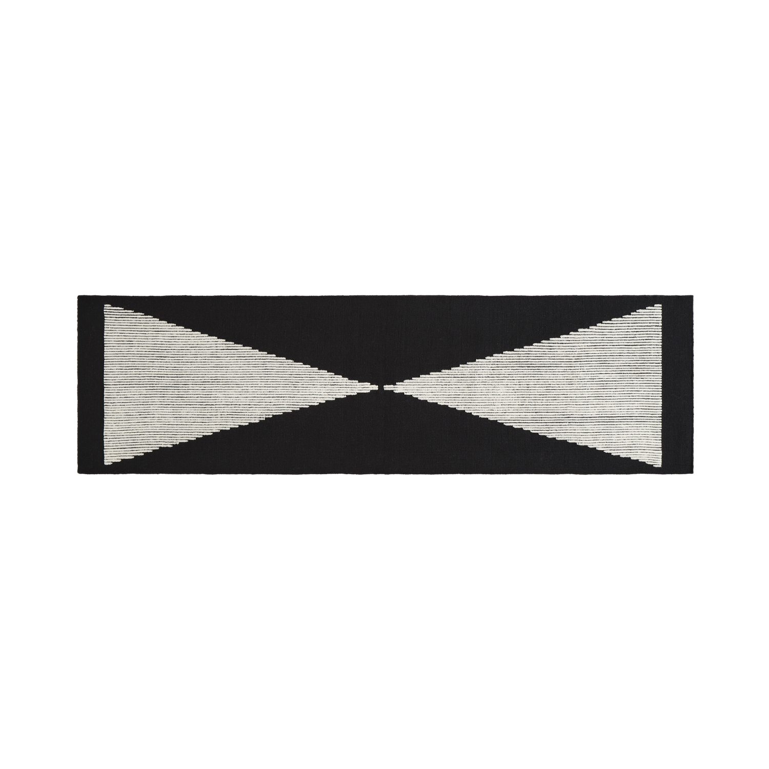 WEDGE black runner with white