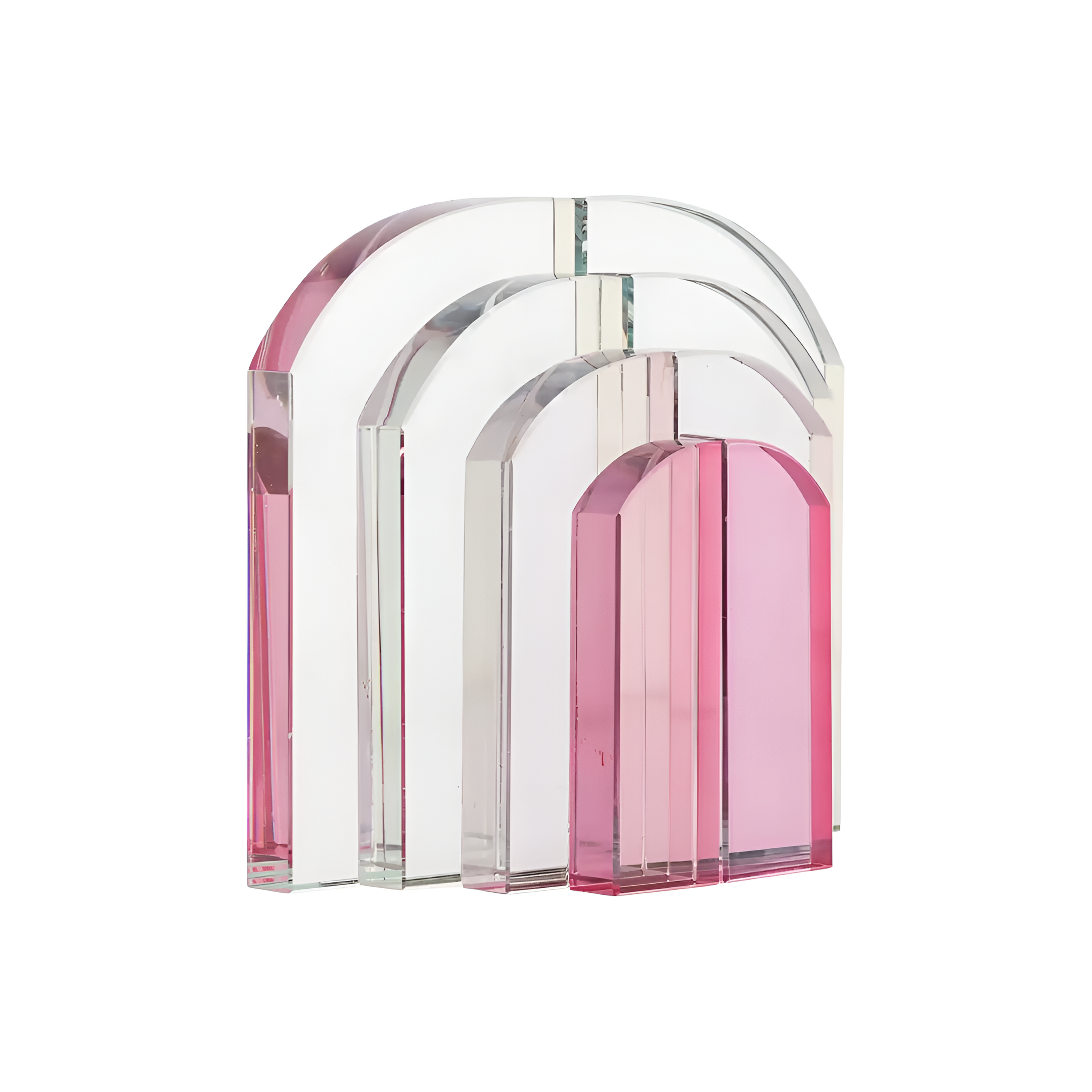 Boeksteun ALISSIA roze glas