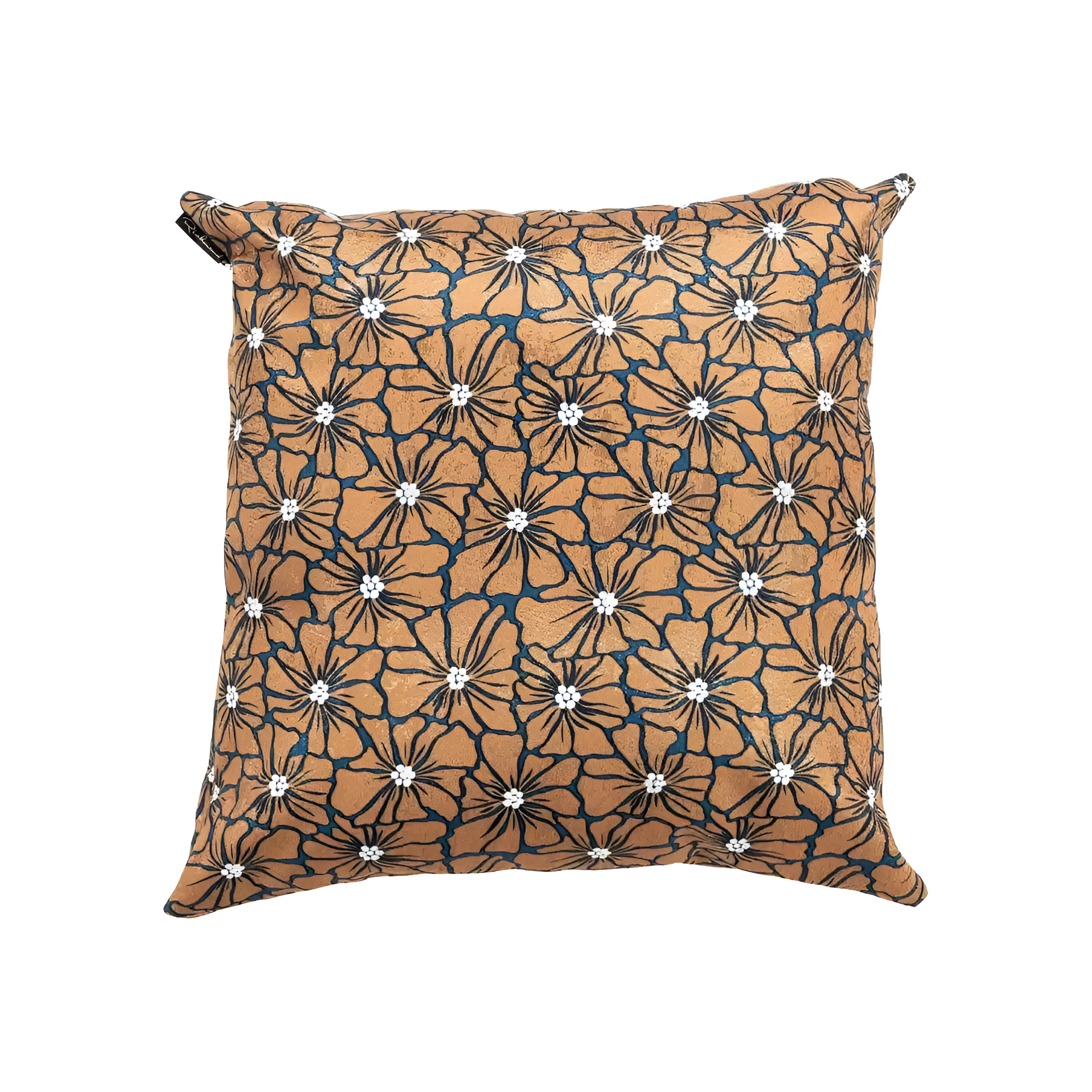 Kissen VALERY braun mit marineblau