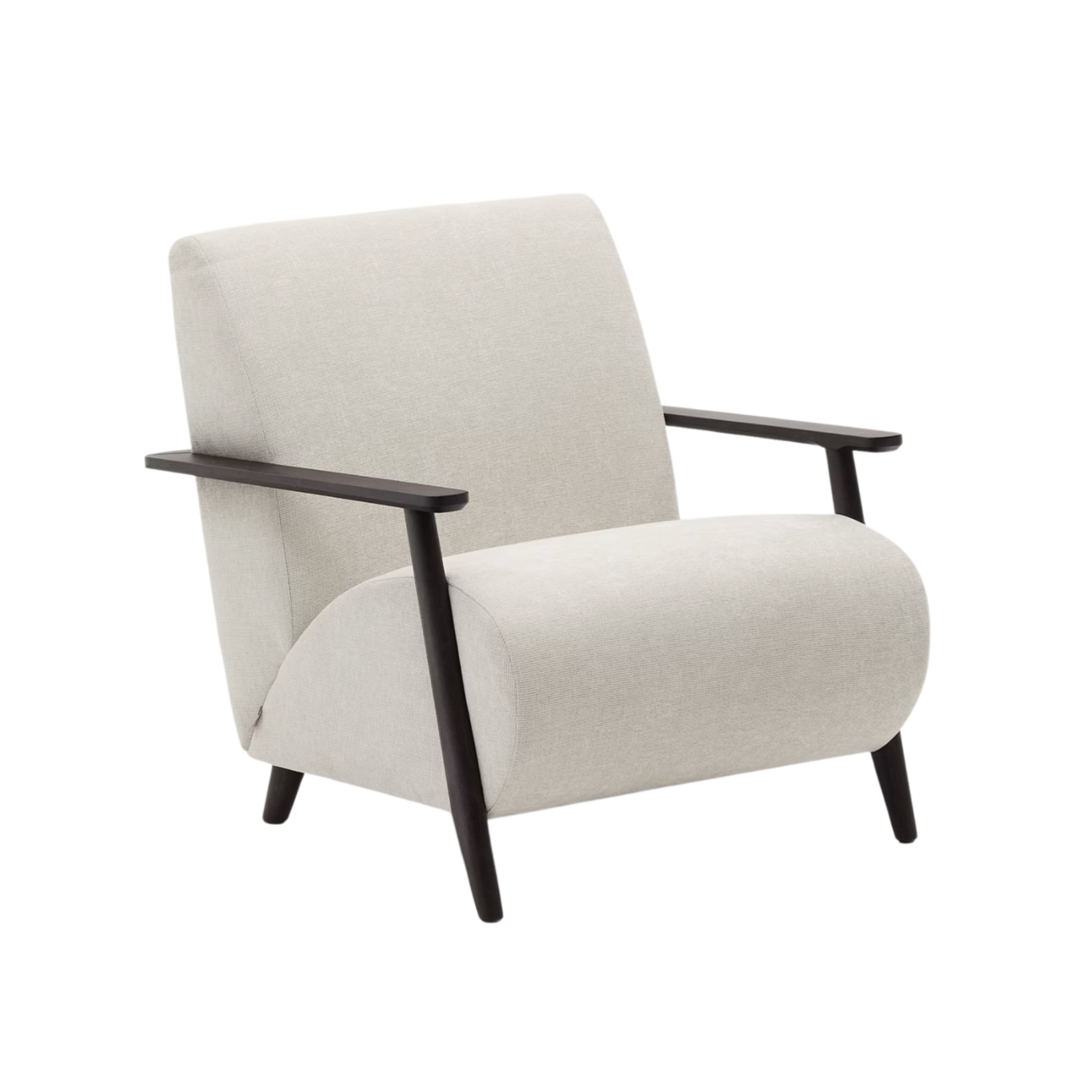 Fauteuil MEGHAN crème met zwarte basis