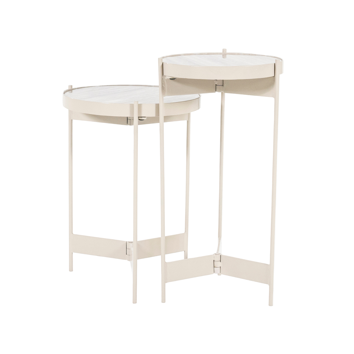 Set of Side Tables SIB Cream Marble