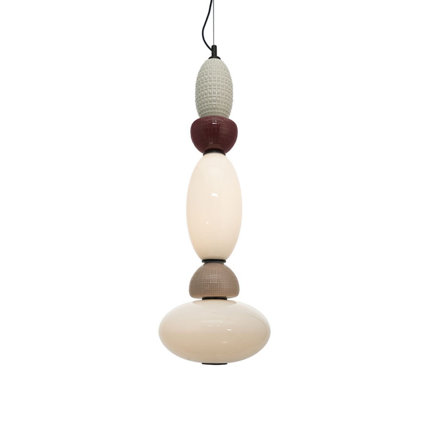 Vertical Hanging Lamp GARCA Cream Ceramic