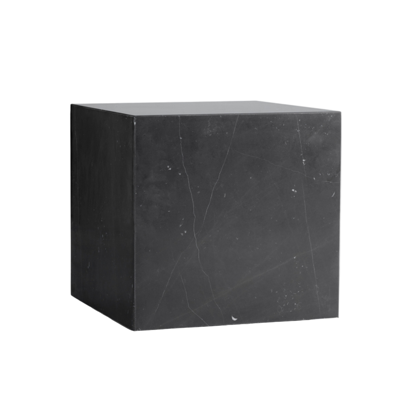 PLINTH CUBIC Side Table Black Marble