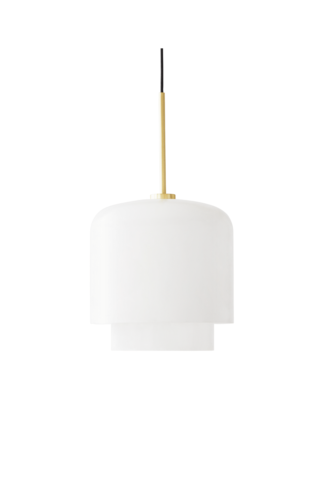 MEGUMI pendant lamp white with brass finish