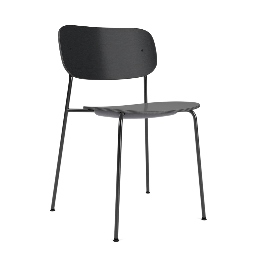 Stoel CO zwart eikenfineer met zwarte basis