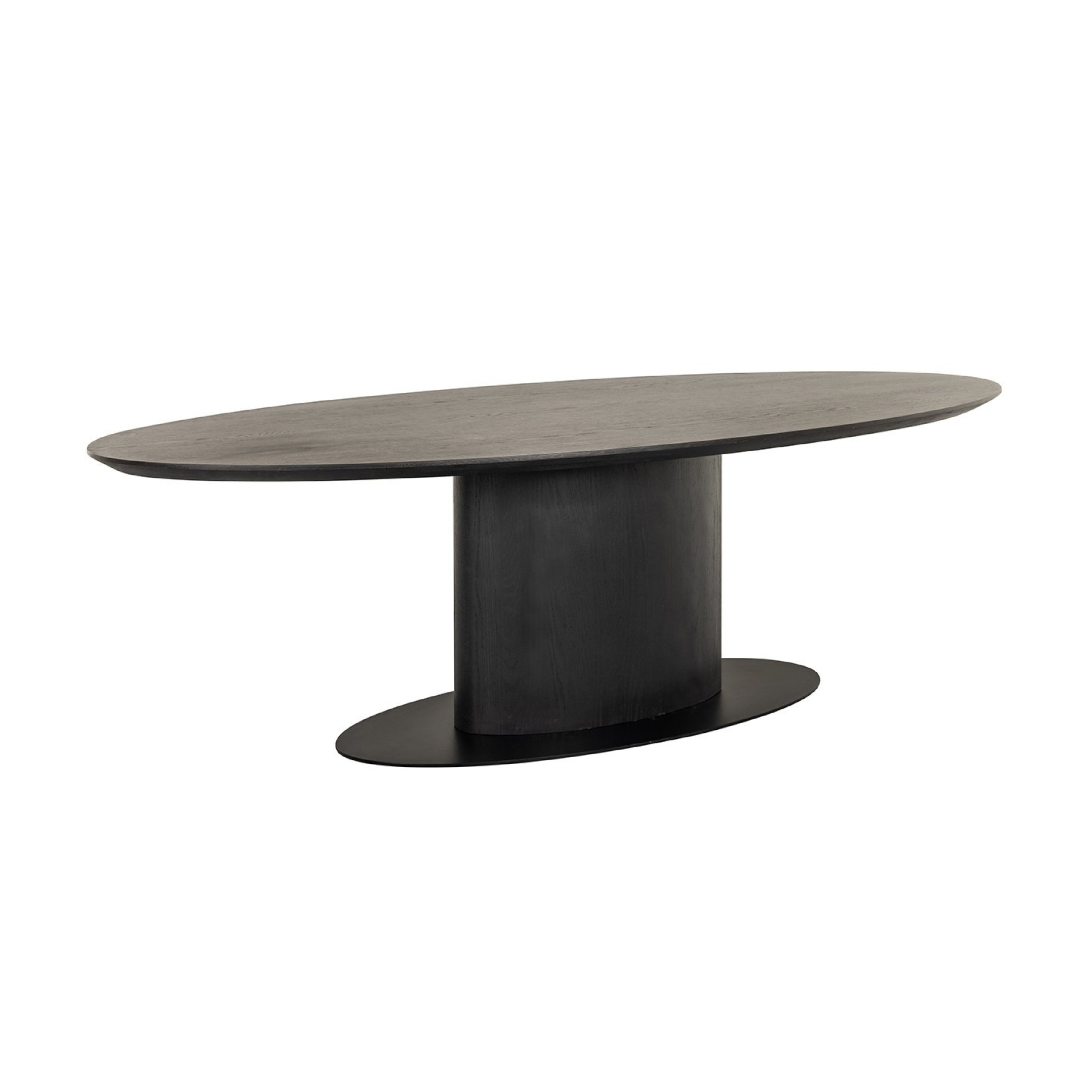 GORDON dark brown oak veneer table