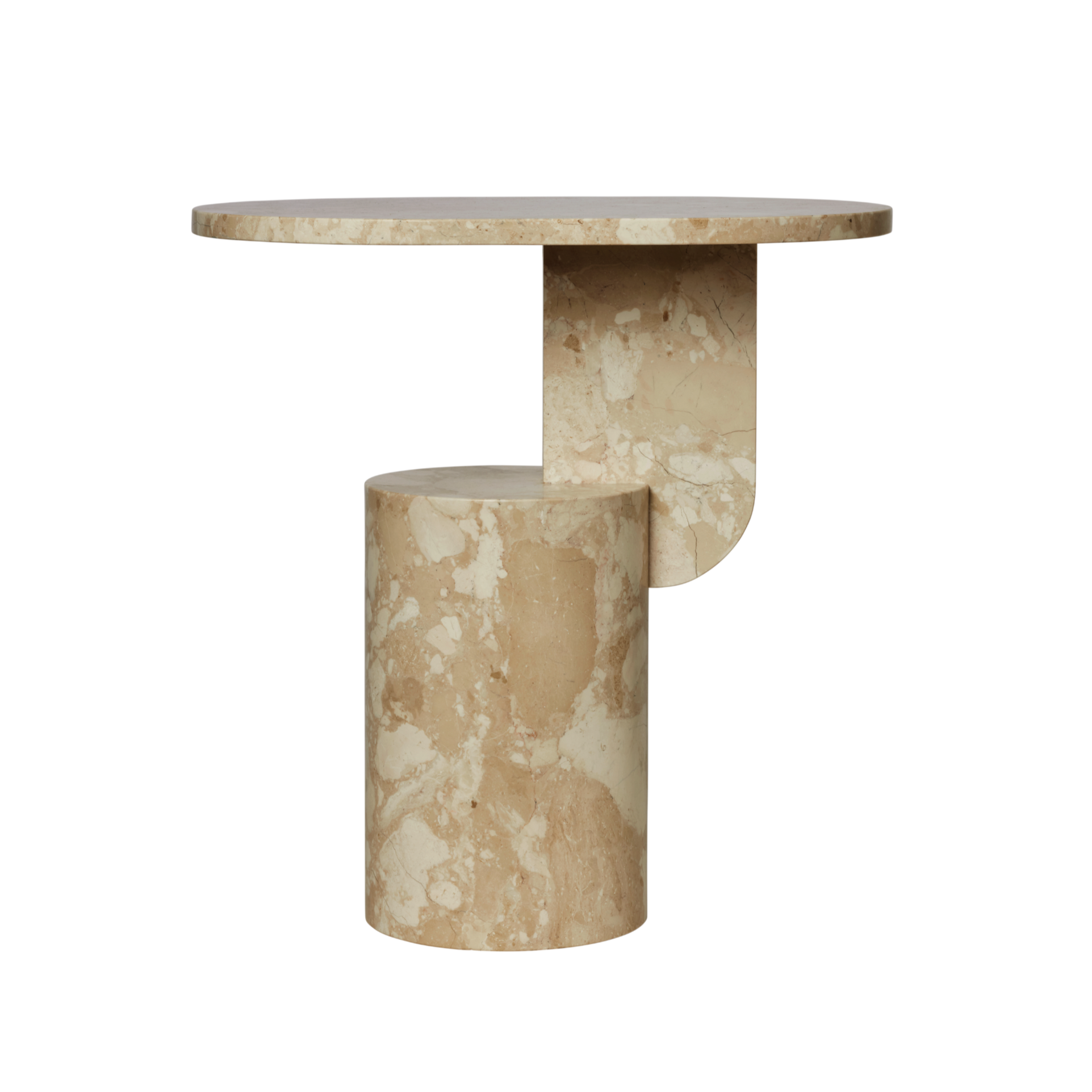 INSERT side table beige marble