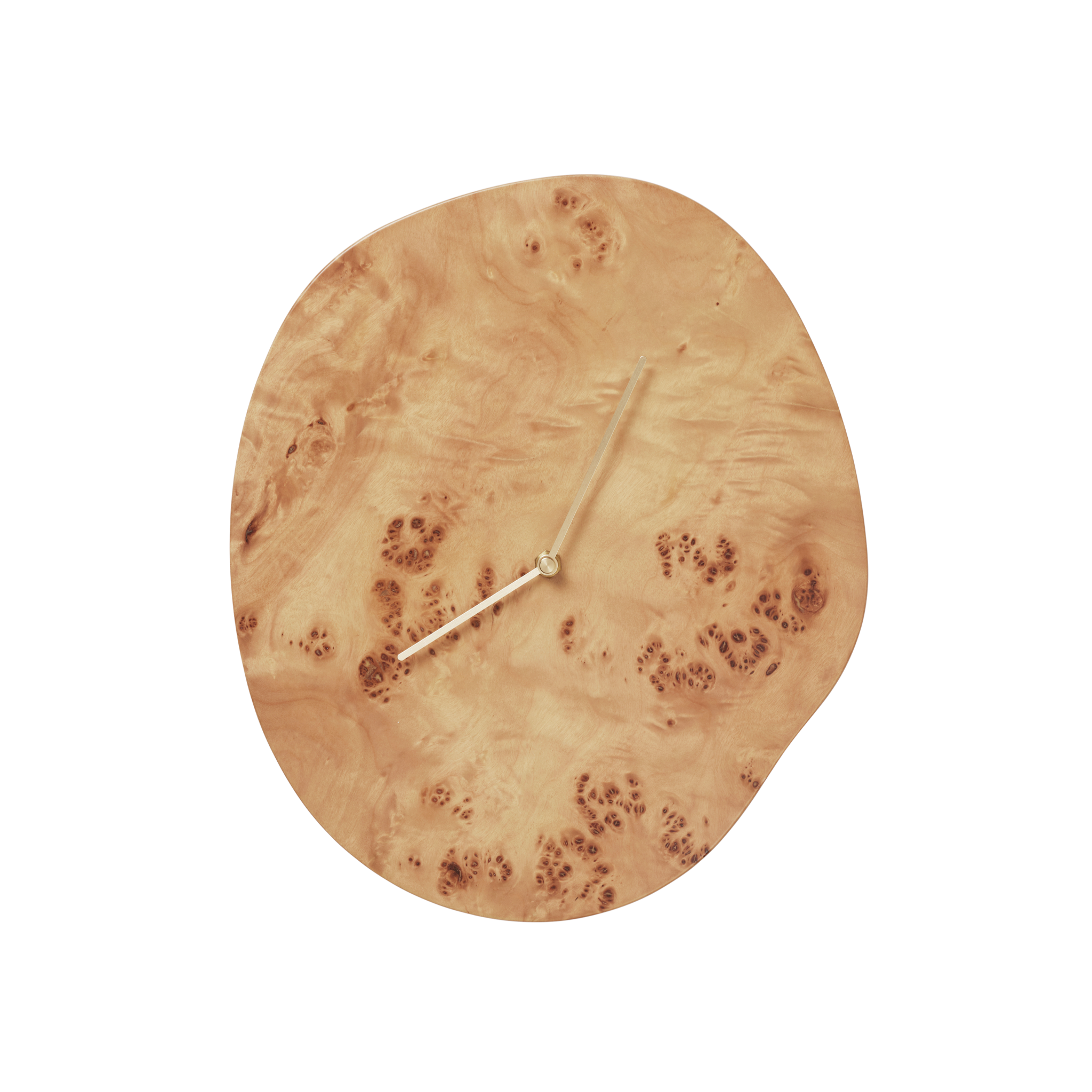 MELT wall clock made of poplar veneer