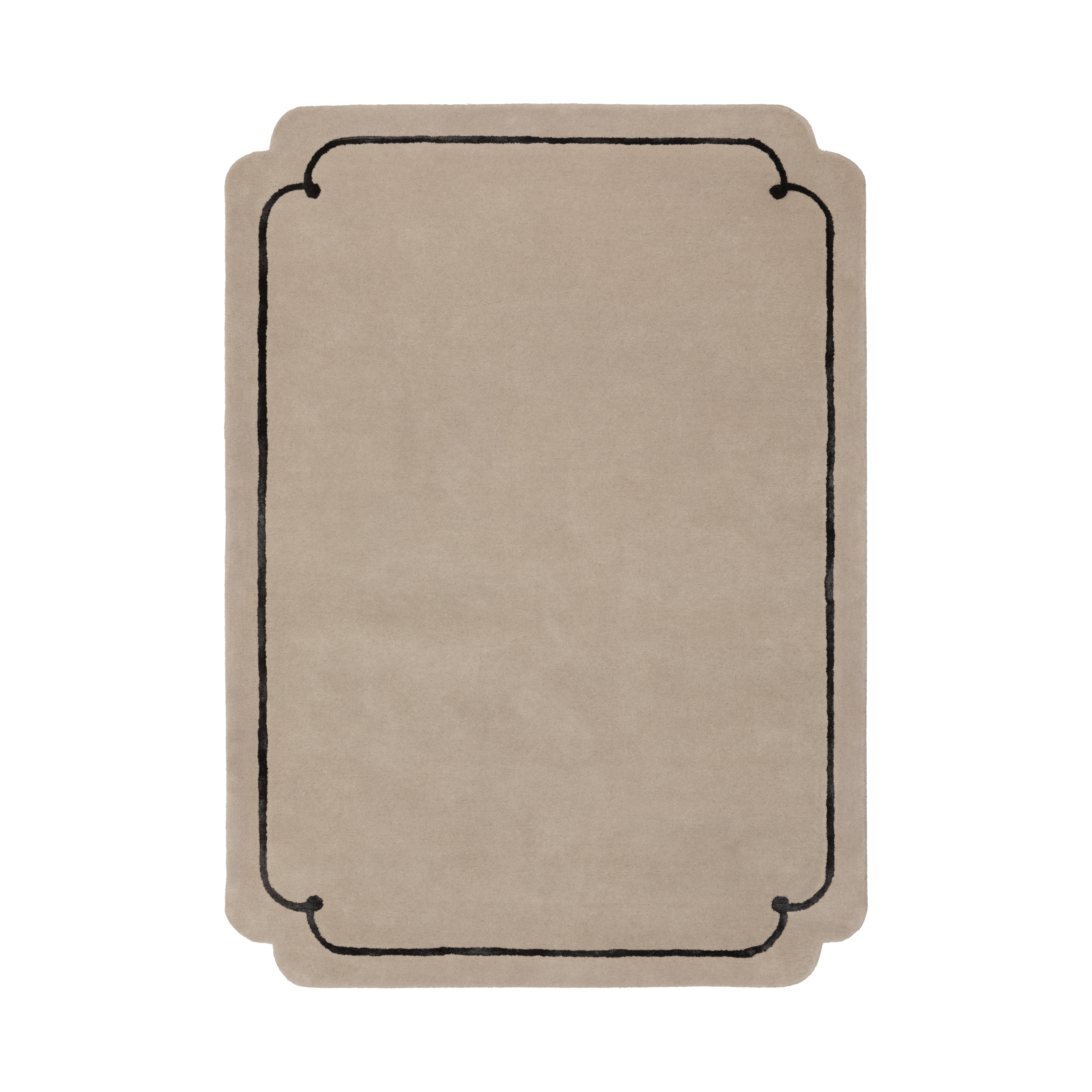 Beige COOKIE tapijt met zwart