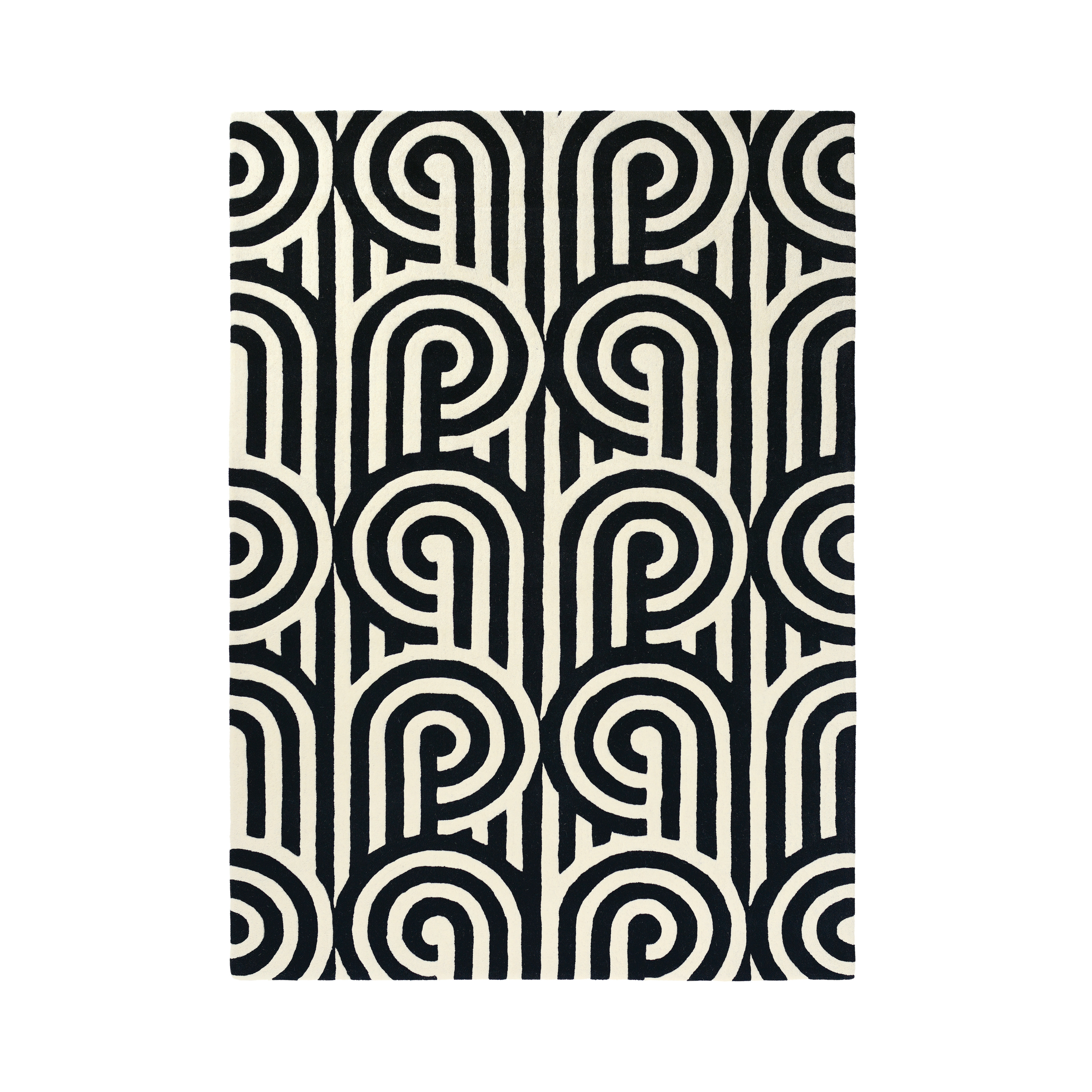 TURNABOUTS rug black with cream