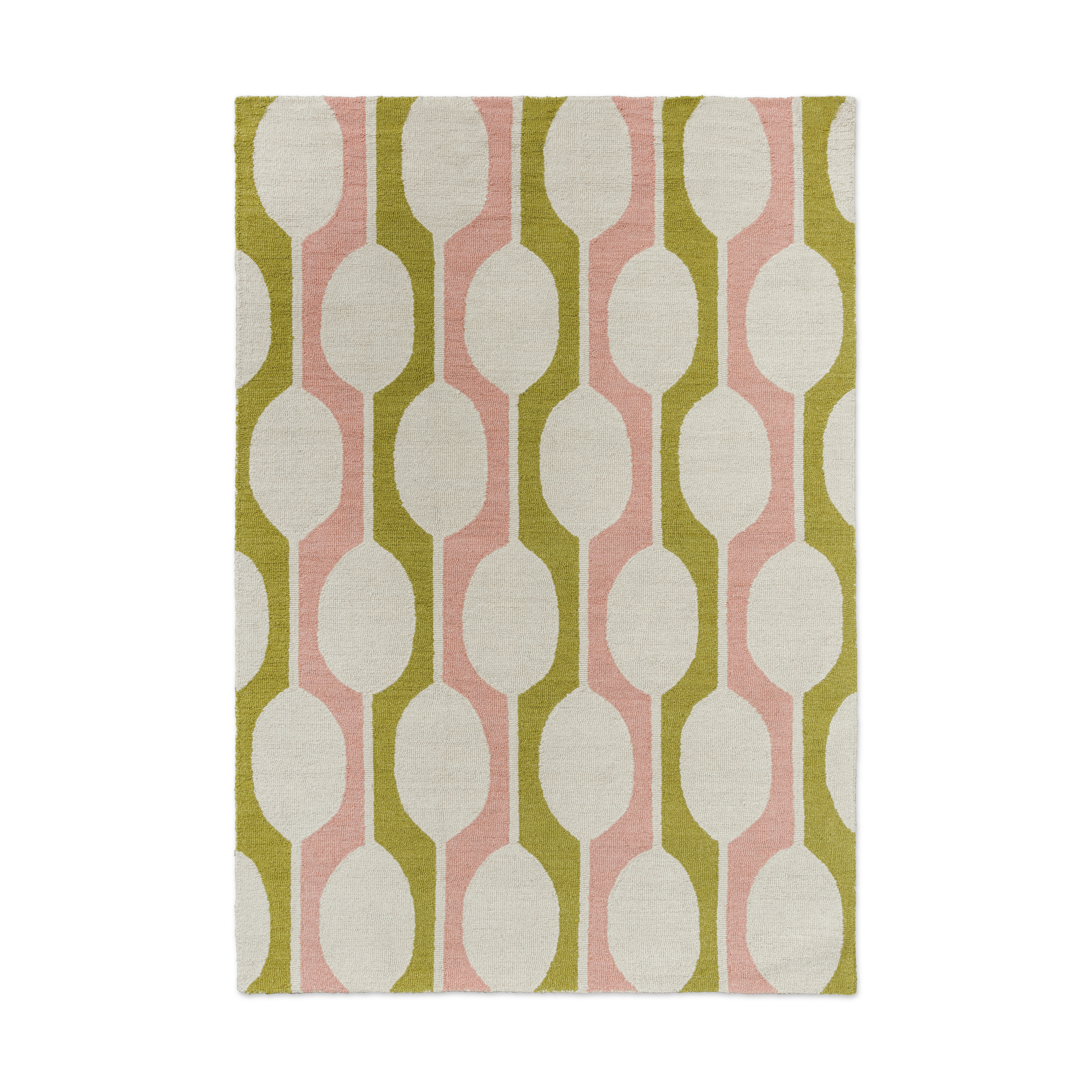 Vloerkleed BILLOW LICHEN beige met roze en olijfgroen