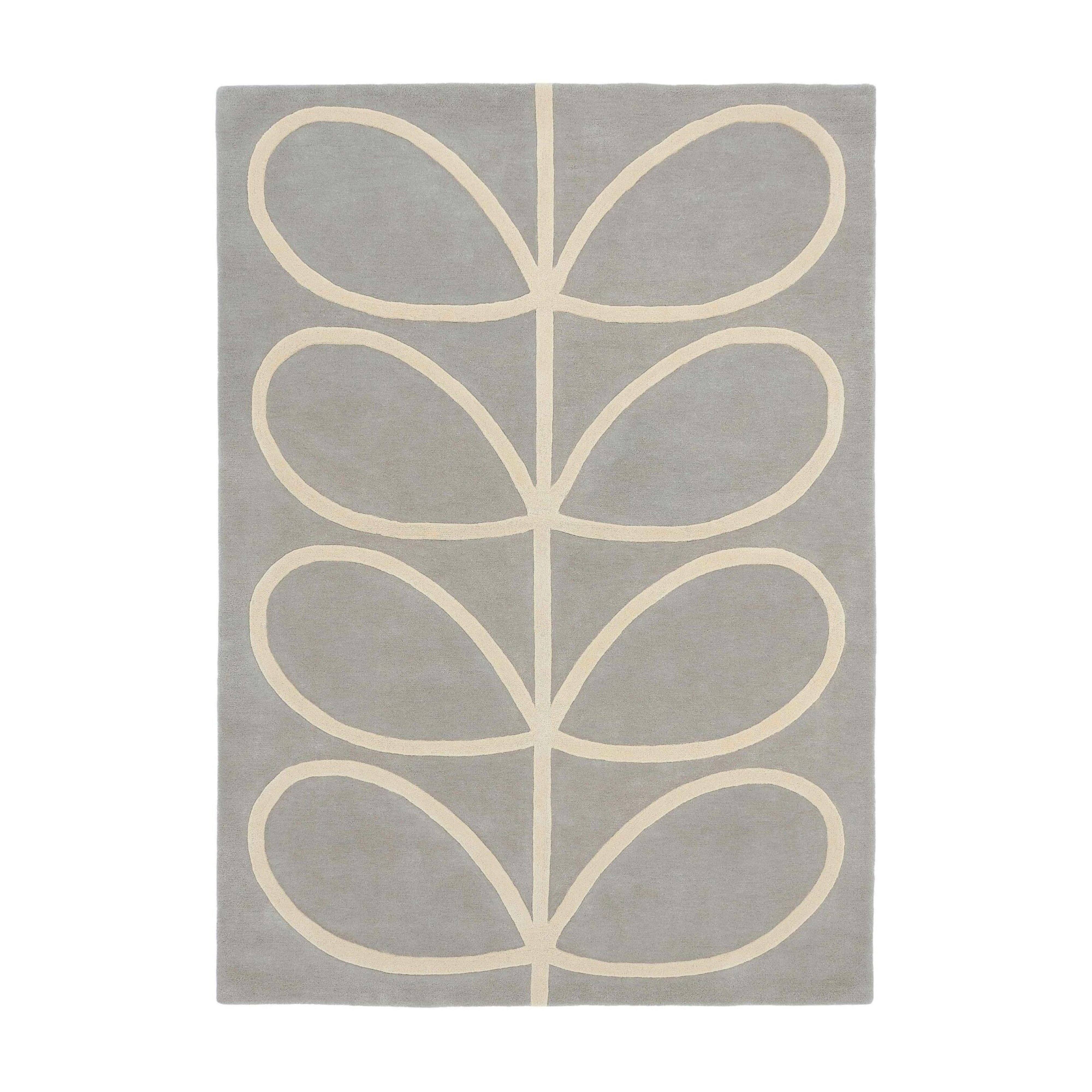 GIANT LINEAR STEM Gray with Beige Rug