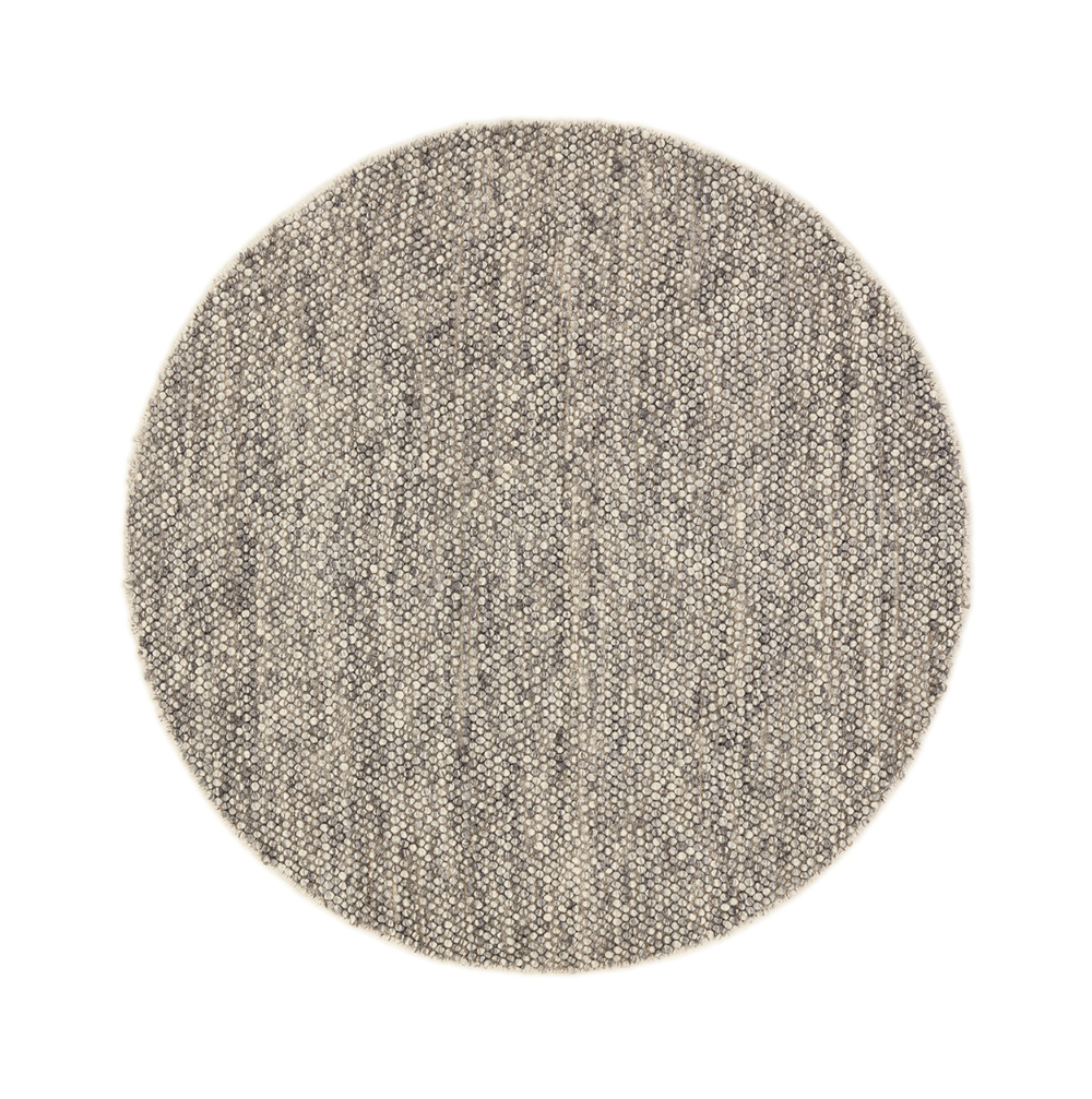 Anthracite Round Rug BUBBLES