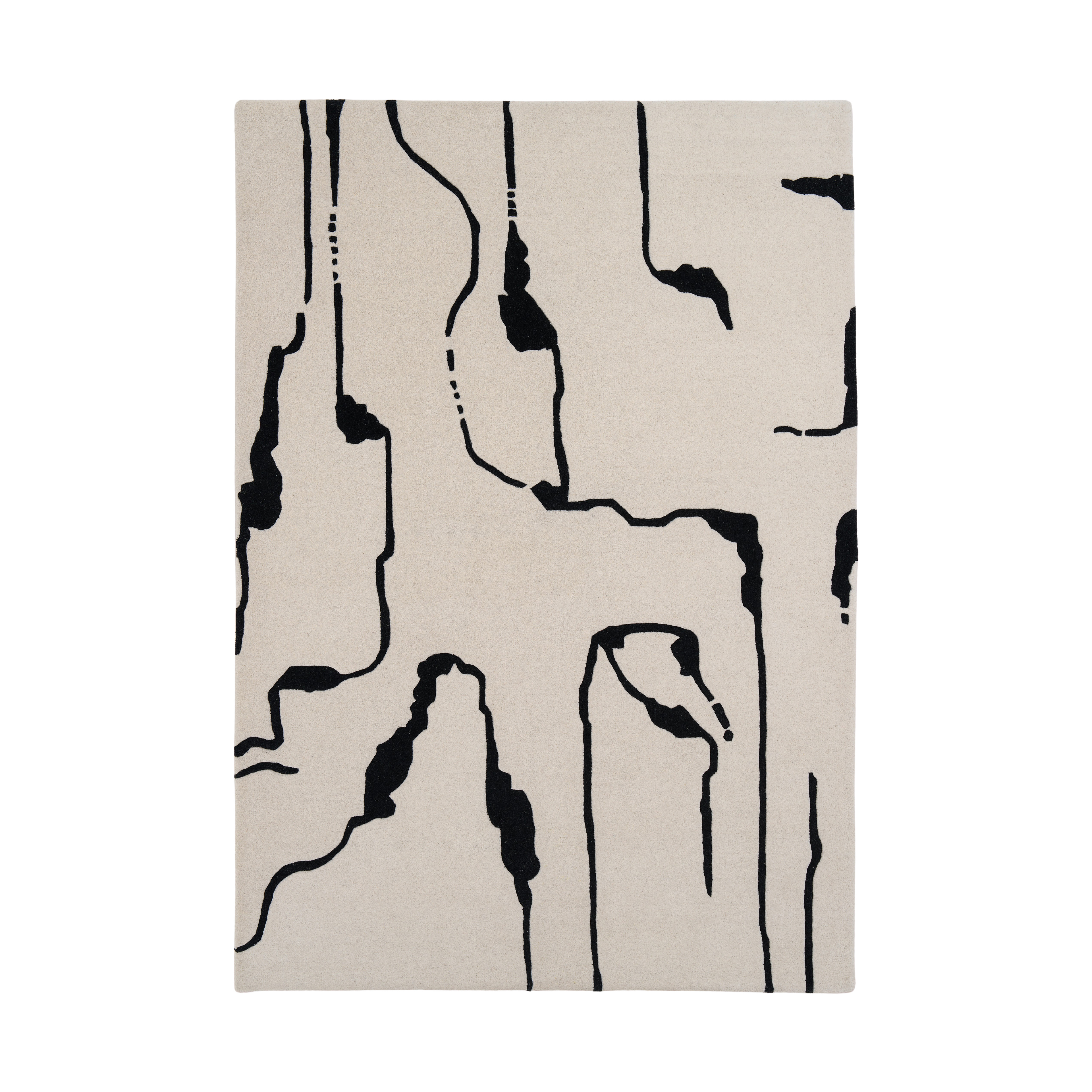 Teppich SHAPES CANYON beige mit Schwarz